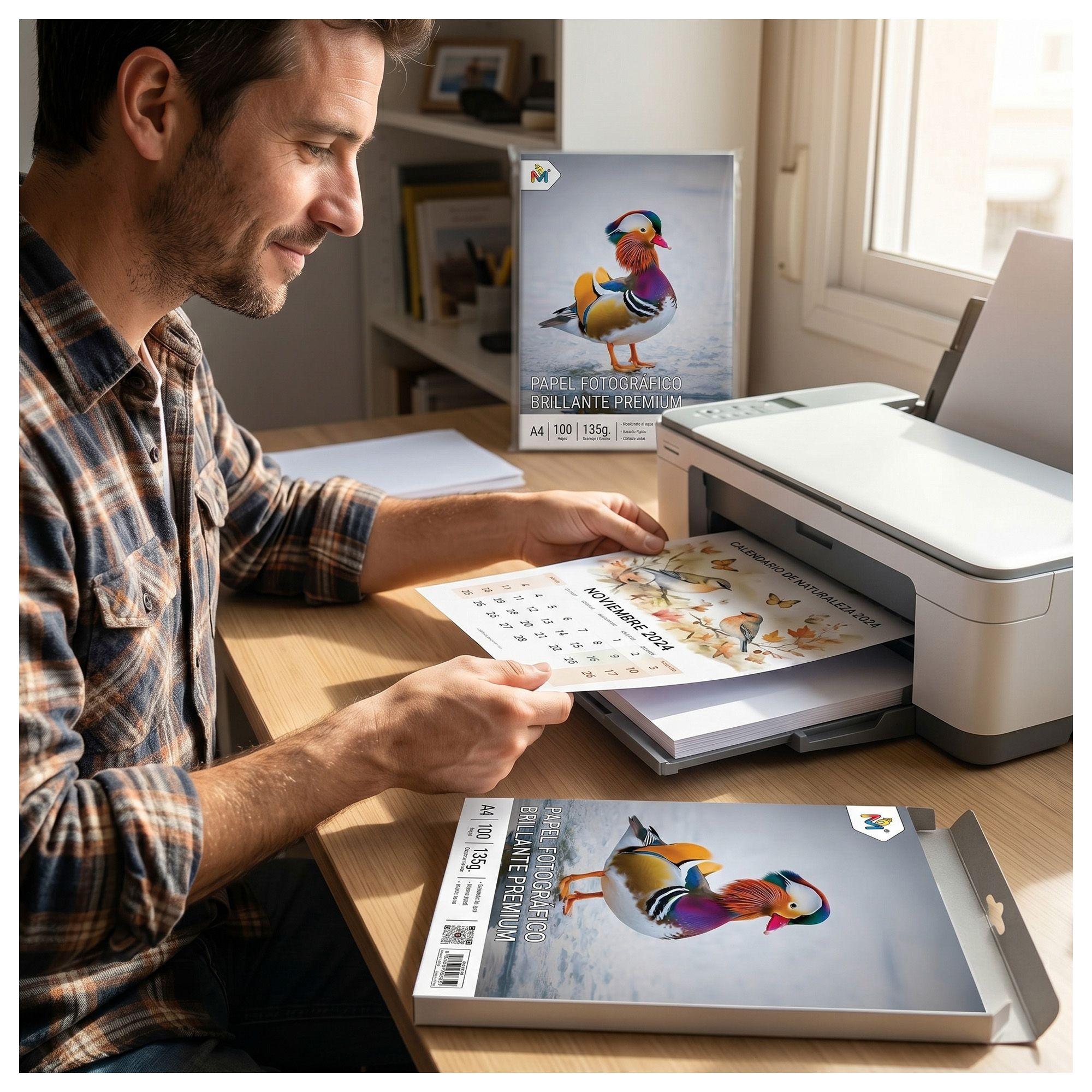 Papel Fotográfico A4 135g x1000 Hojas - Secado Rápido-4