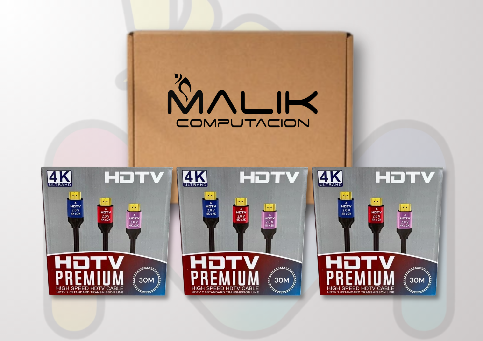 Cable Hdmi 4K Uhd V2.0 120hz 2160p De Alta Velocidad 30mt Pack 3-3