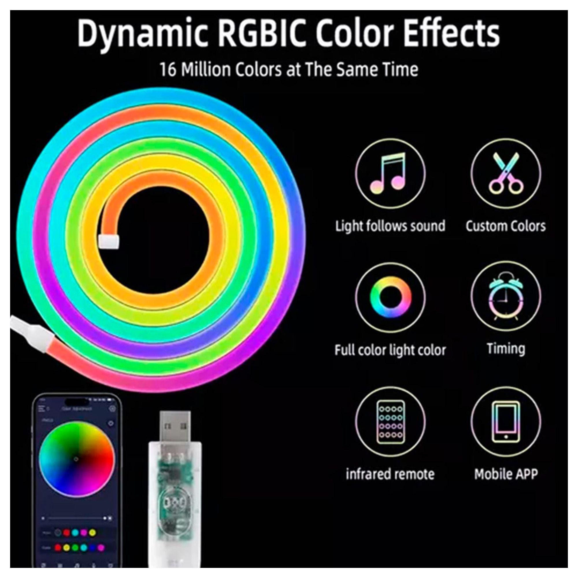 Luces LED Inteligentes RGB WiFi 5 m USB Multicolor-6