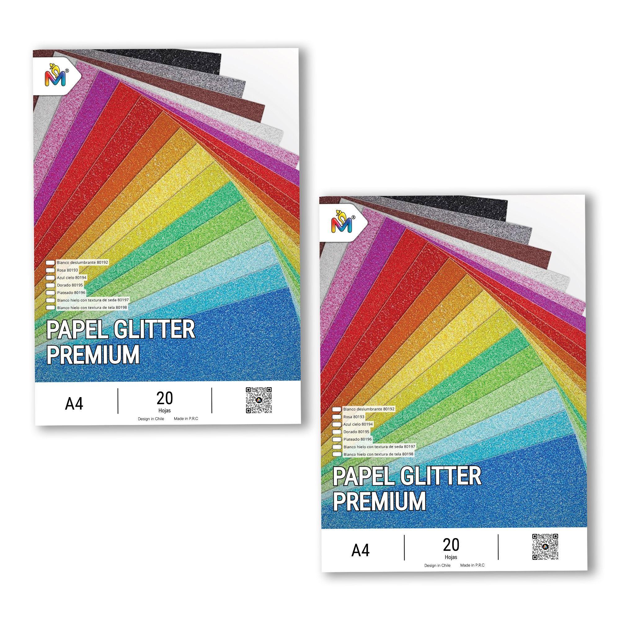 2x Papel Blanco Hielo A4 - 40 Hojas Textura Seda Brillante-4