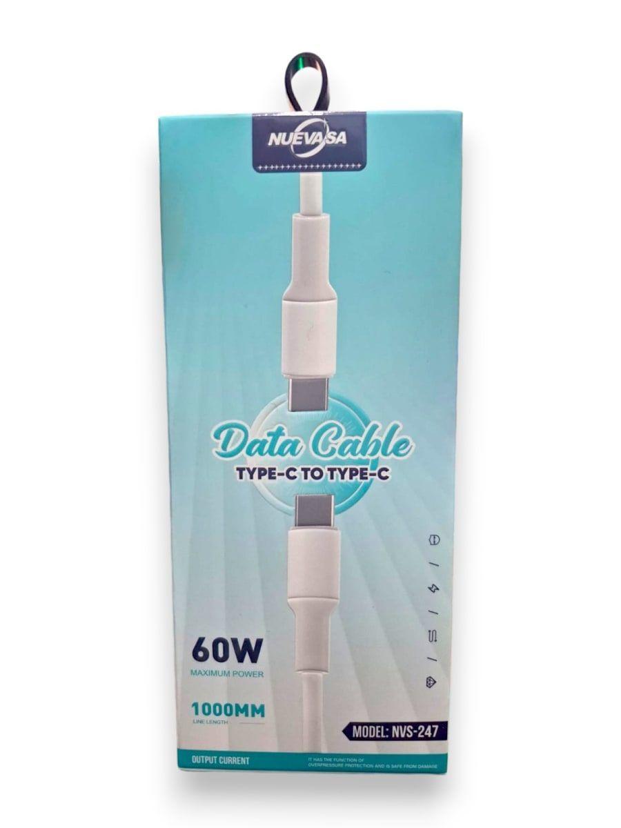CABLE TIPO C A TIPO C NVS 247 60W 1MT Pack 1-4