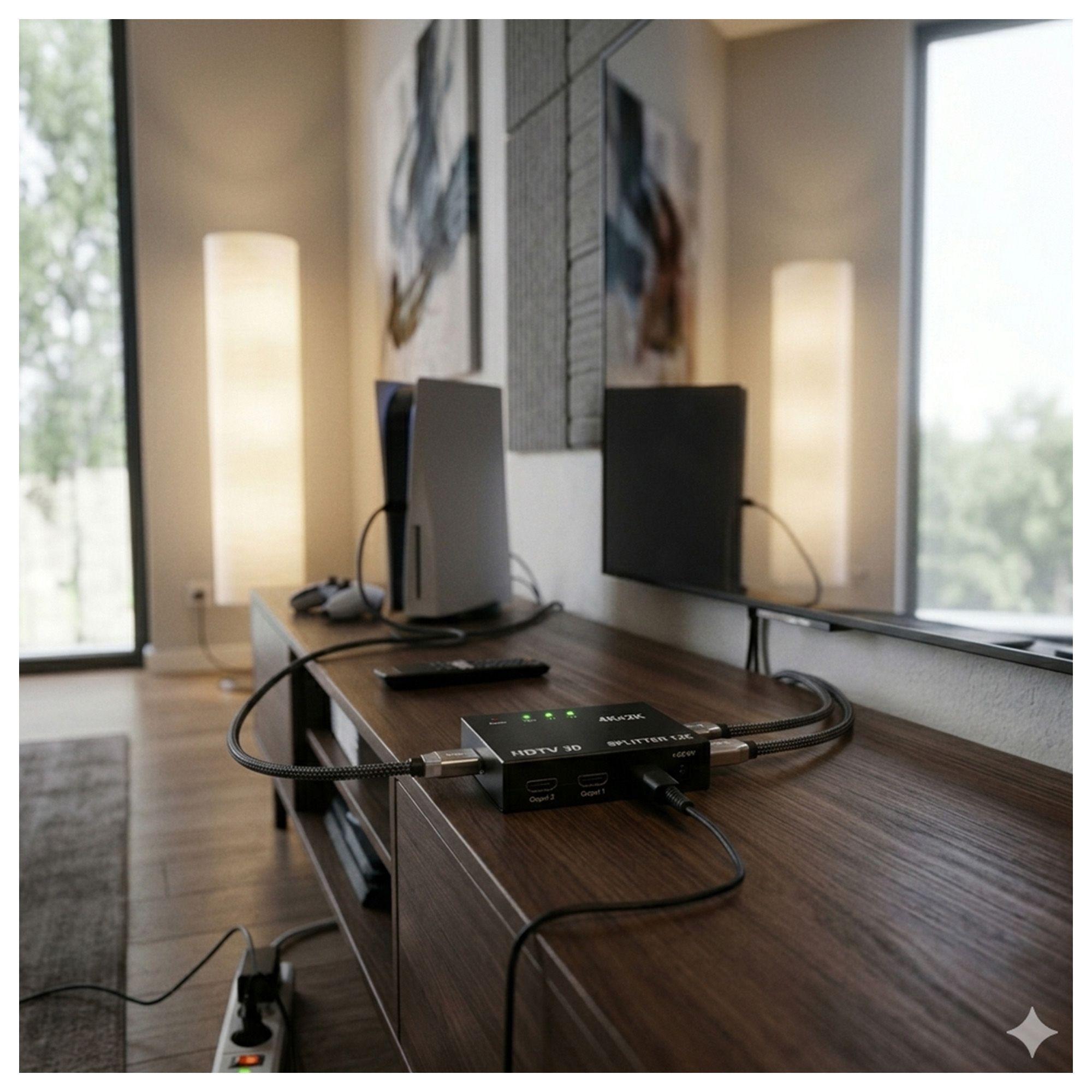 Splitter de HDMI 4K 1x2 Duplicador Ultra HD para TV-2