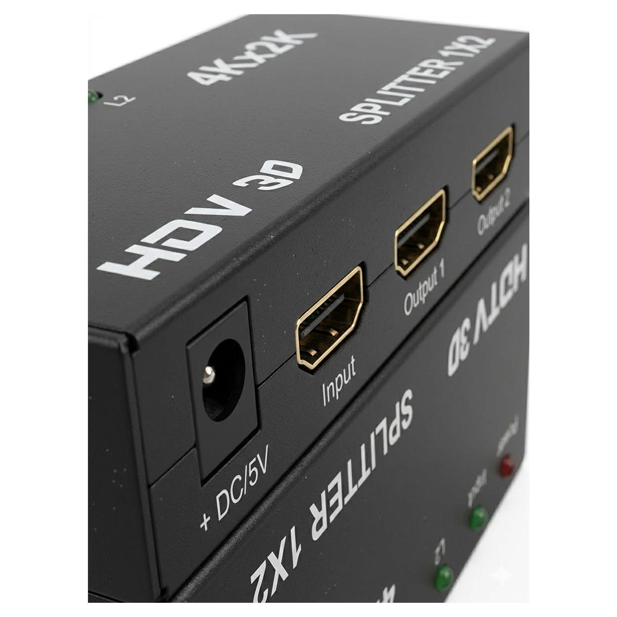 Splitter de HDMI 4K 1x2 Duplicador Ultra HD para TV-4