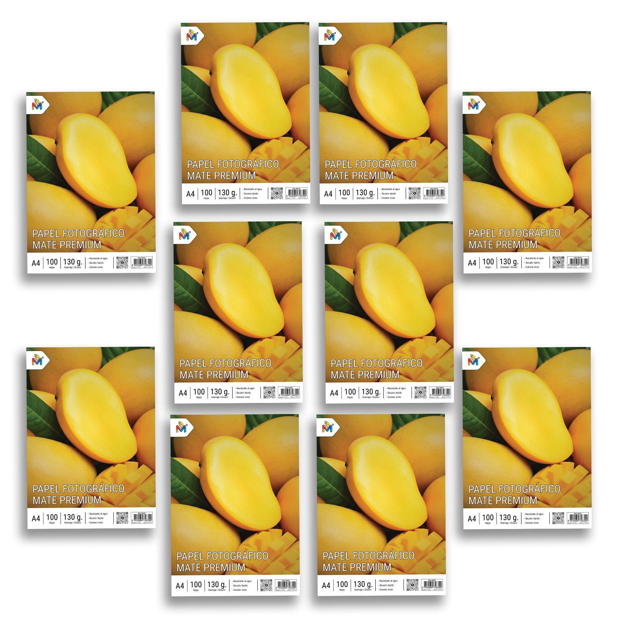 Pack x10 Papel Mate 130g A4 - 1000 Hojas Fotos Sin Reflejo-4