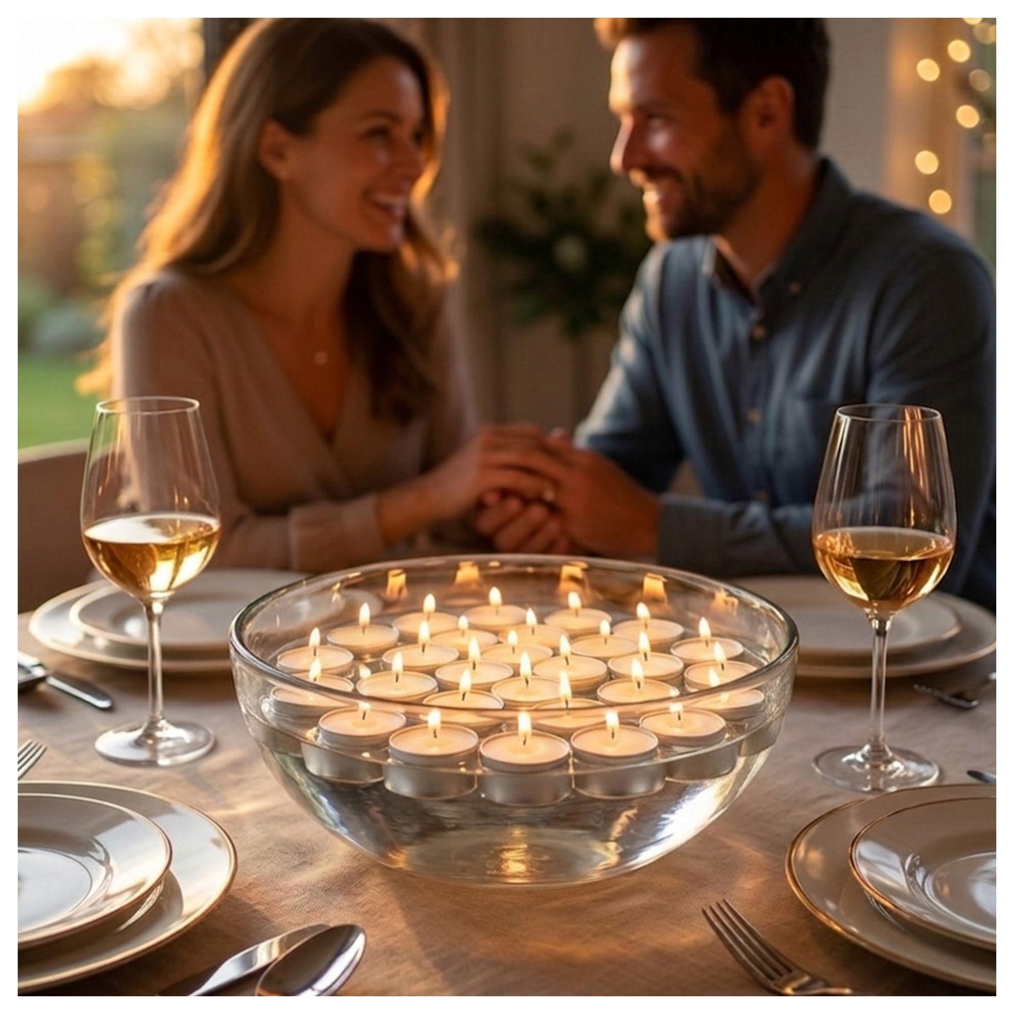 50 Velas Flotantes Blancas Malik de Larga Duración 4-5h-2