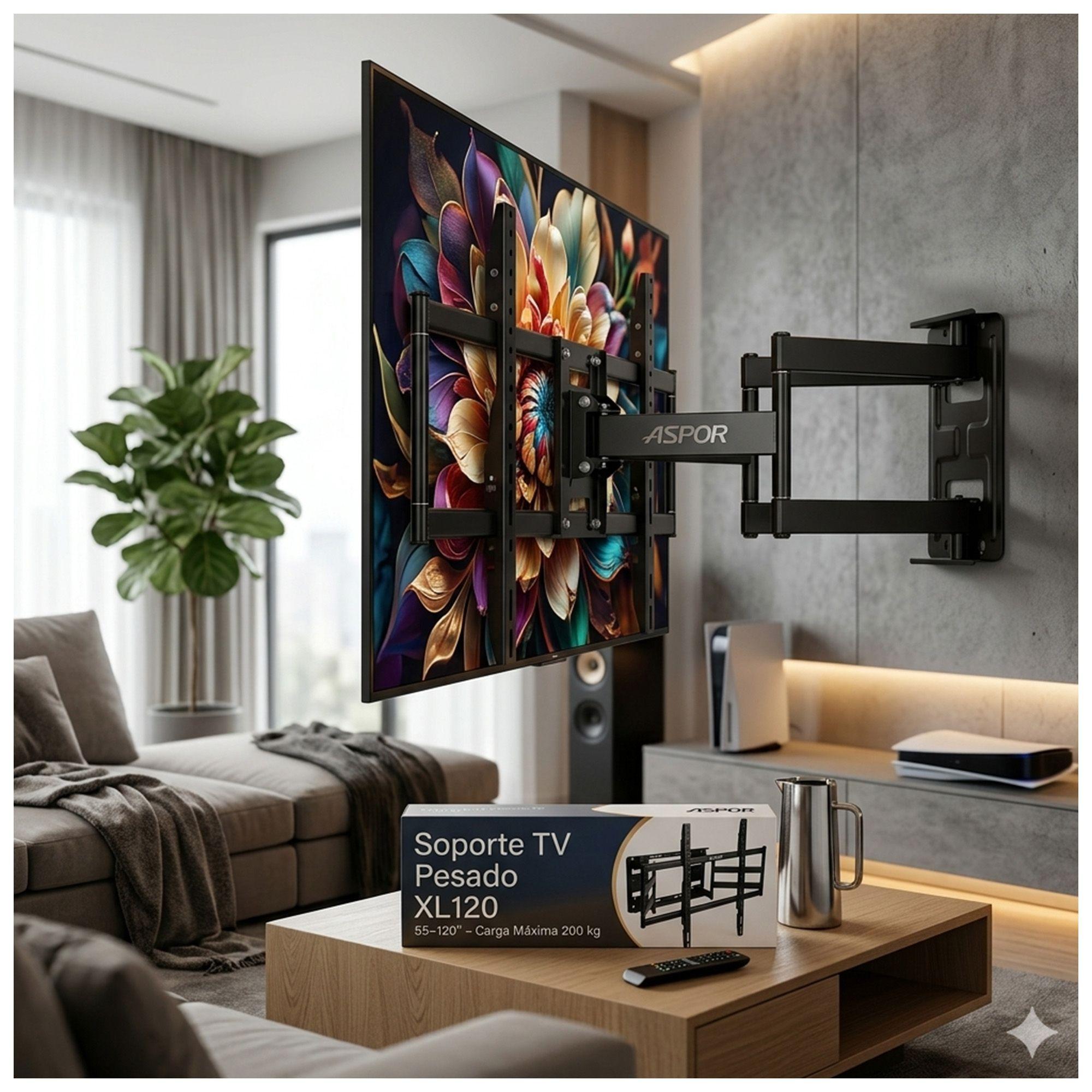 Brazo Doble Extra Fuerte XL120 TV 55-120"-2