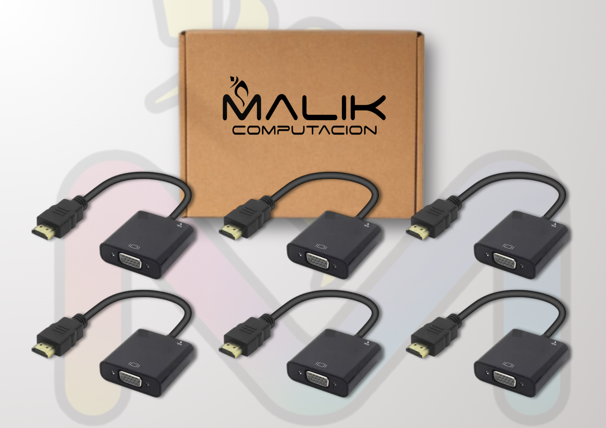Adaptador Hdmi Macho a Vga Hembra Convertidor HDMI-VGA Pack 6-2