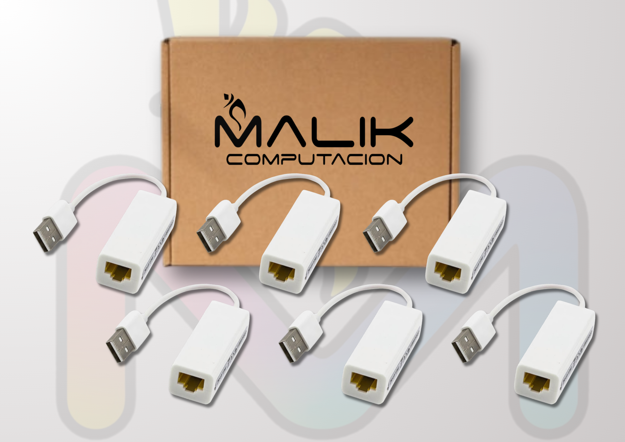 Adaptador de Red USB 2.0 a Ethernet RJ45 Pack 6-2