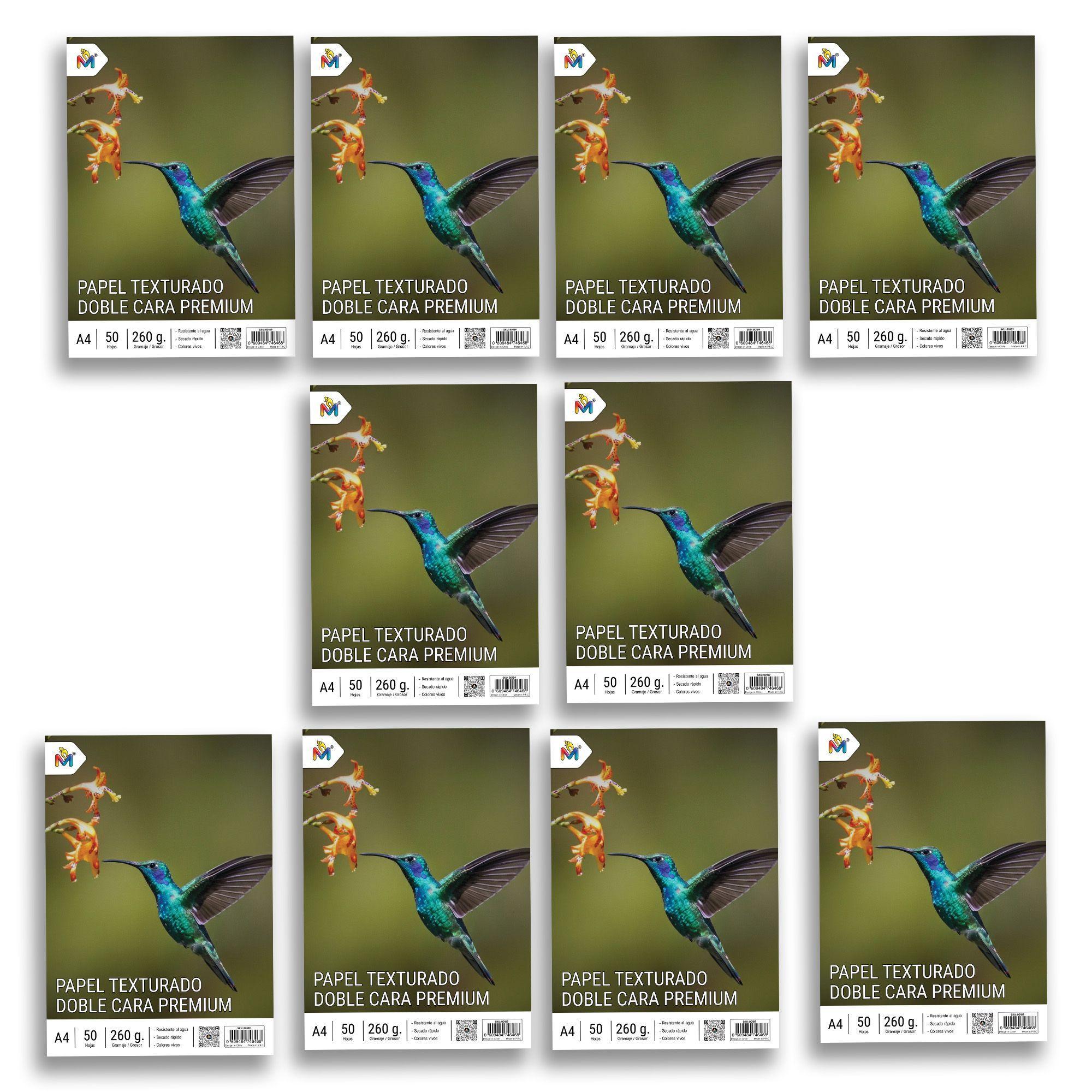 Pack 10 Papel Foto Lino 260g - 500 Hojas Brillo Artístico-2