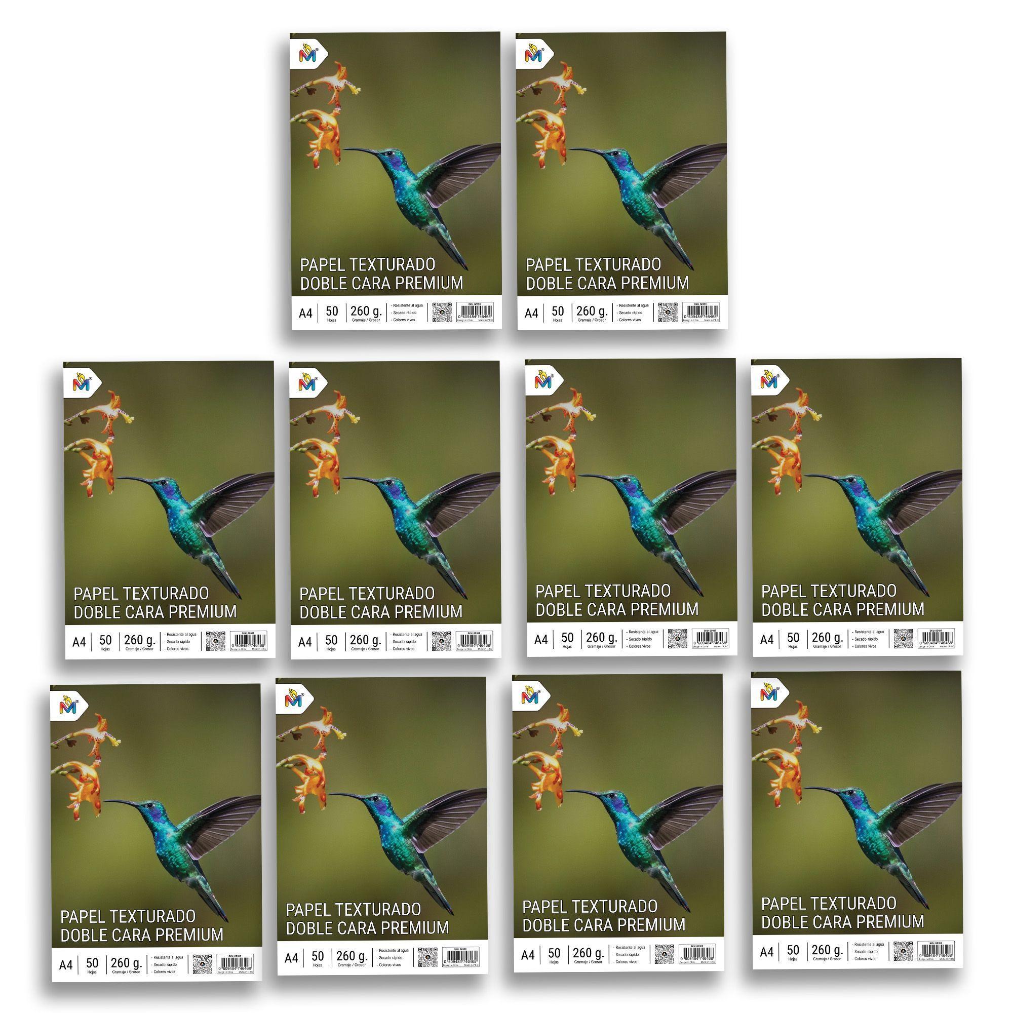 Pack 10 Papel Foto Lino 260g - 500 Hojas Brillo Artístico-3