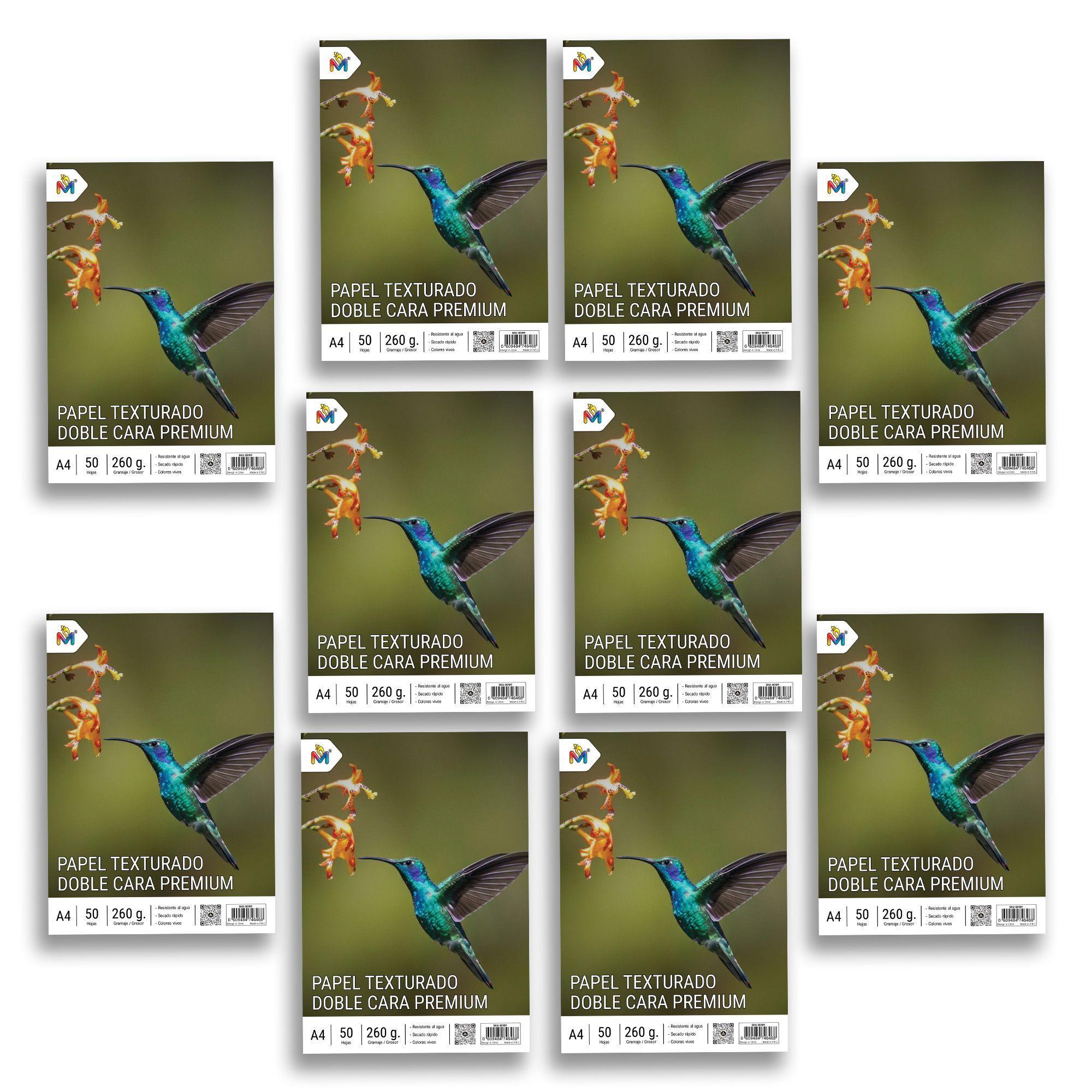 Pack 10 Papel Foto Lino 260g - 500 Hojas Brillo Artístico-4
