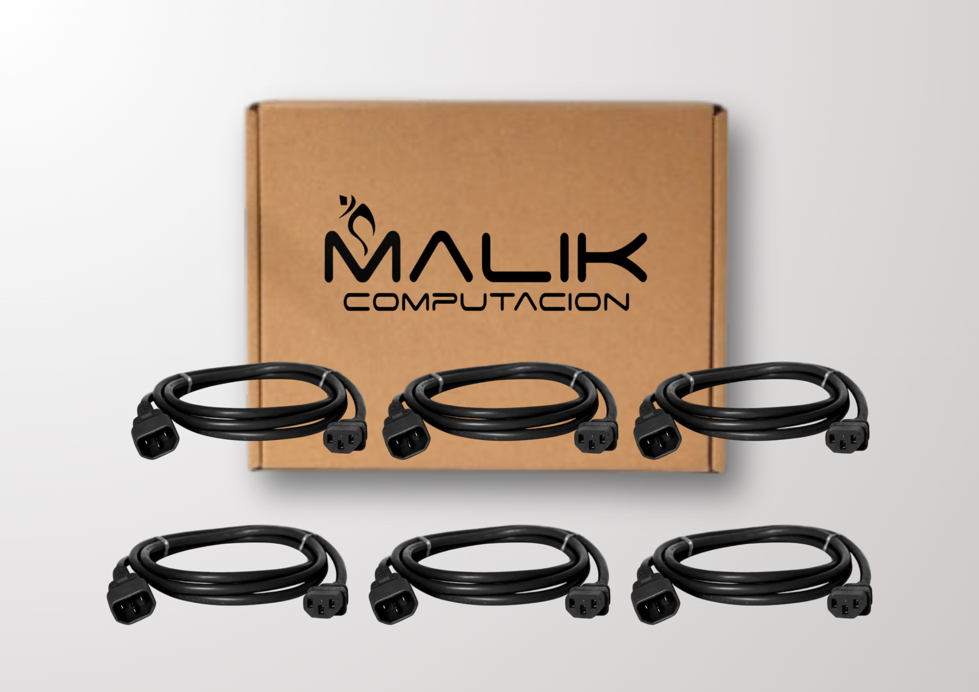 Cable de Poder UPS Macho Hembra IEC C13 - C14 Pack 6-2