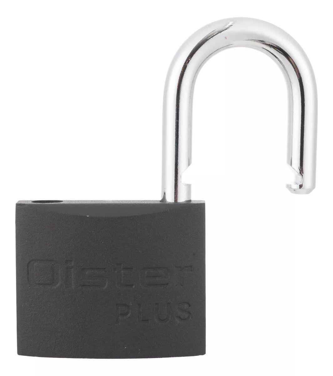PACK X 3 Candado Oister Plus 60mm Negro Blíster-2