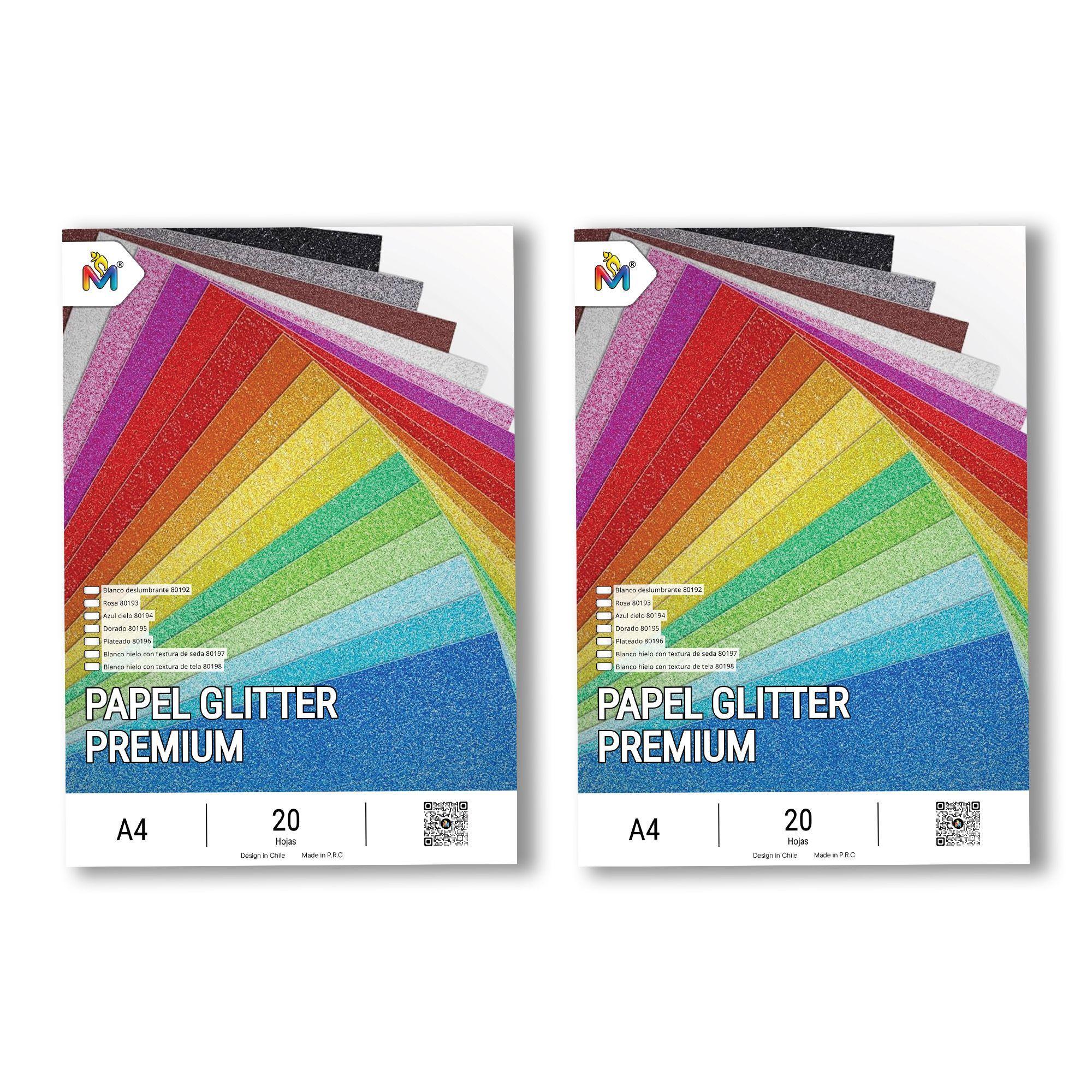 Papel Decorativo Blanco Hielo A4 - 40 Hojas Brillo Luxury-0