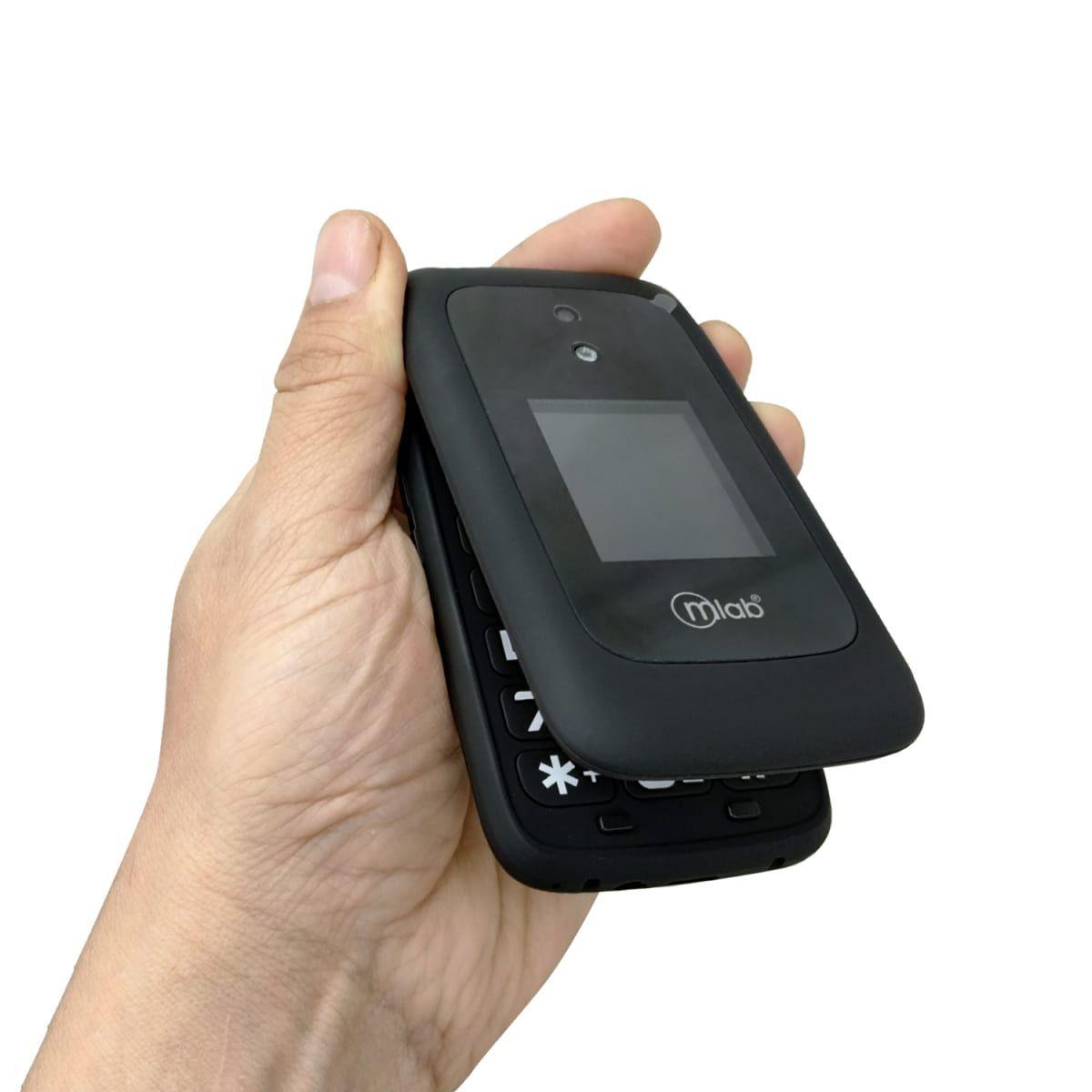 TELEFONO SENIOR SHELL 4G SOS 2,8"/ 1,77" + BASE CARGADOR BLACK MLAB-3