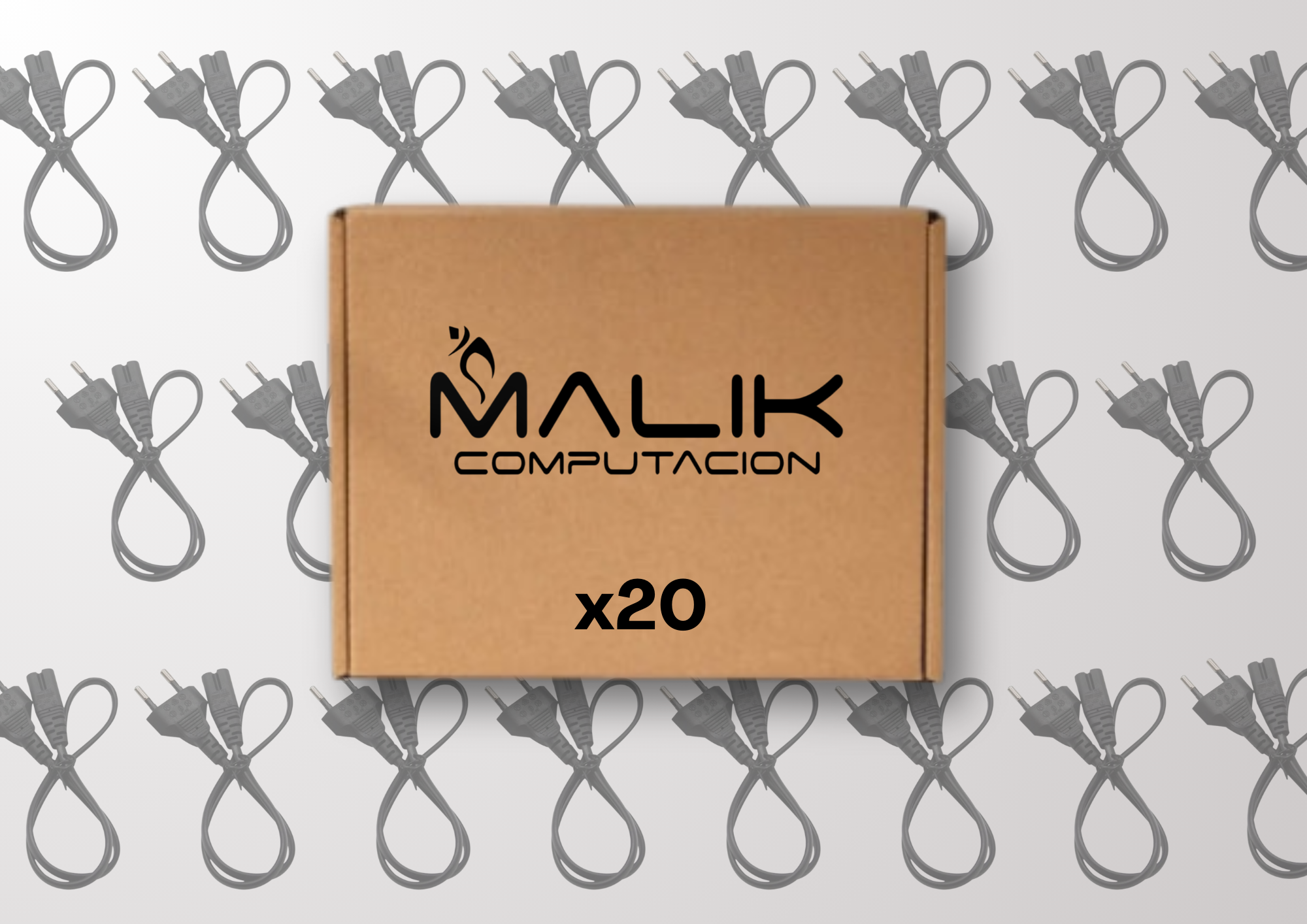 Cable Poder Tipo 8 Enchufe Nacional 180cm Cobre C7 C Pack 20-1