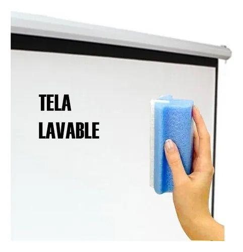 Telon Mural Eléctrico 2.40x2.40  para Optoma ZK400 -2