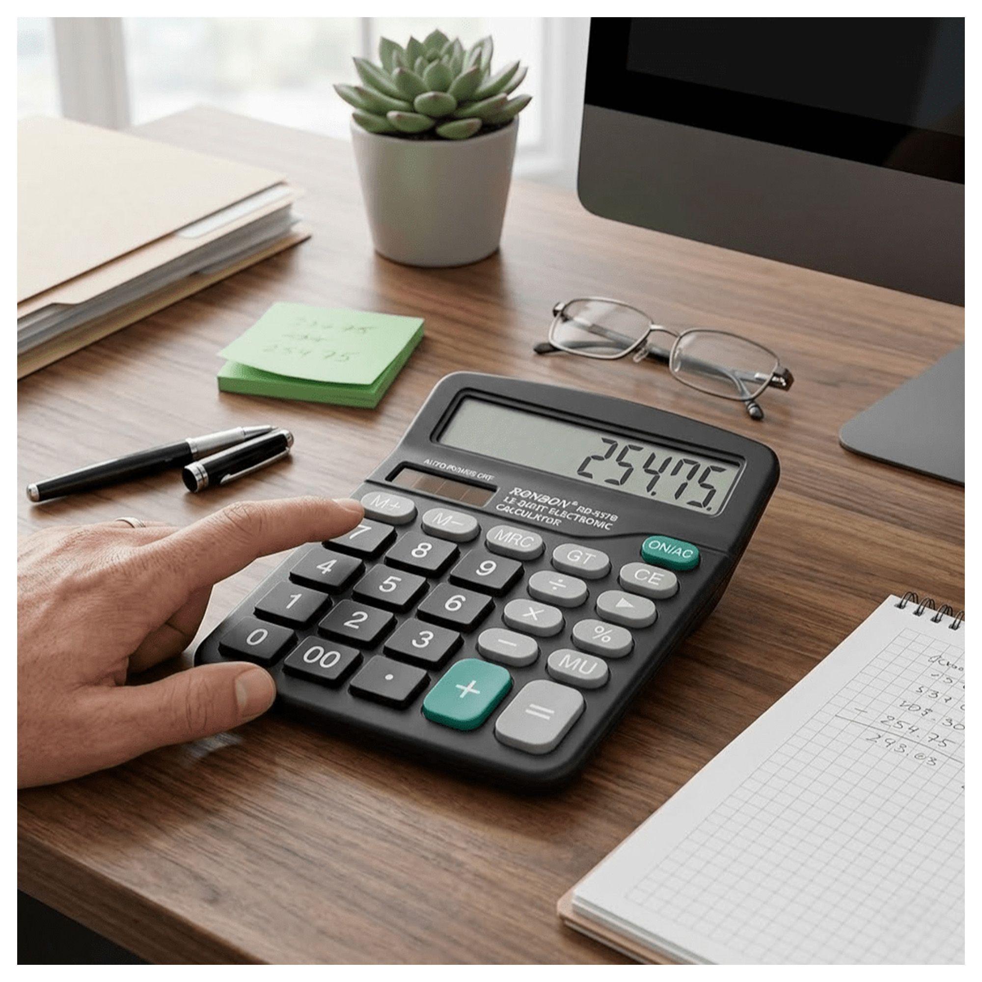 Pack 3 Calculadora RB-837B 12 Dígitos para Uso en Oficina-6