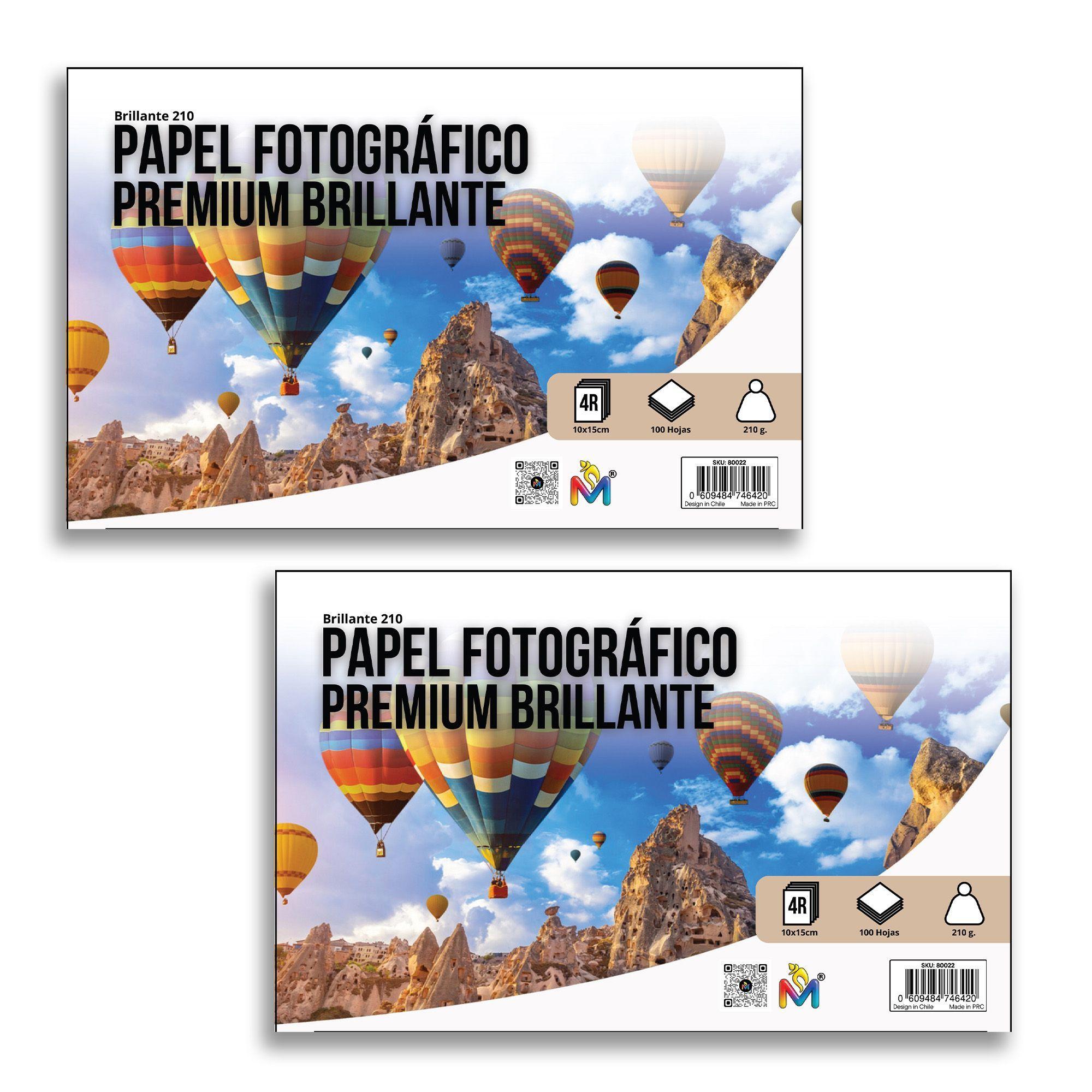 2x Papel Fotográfico 10x15 210g - 200 Hojas Secado Rápido-2