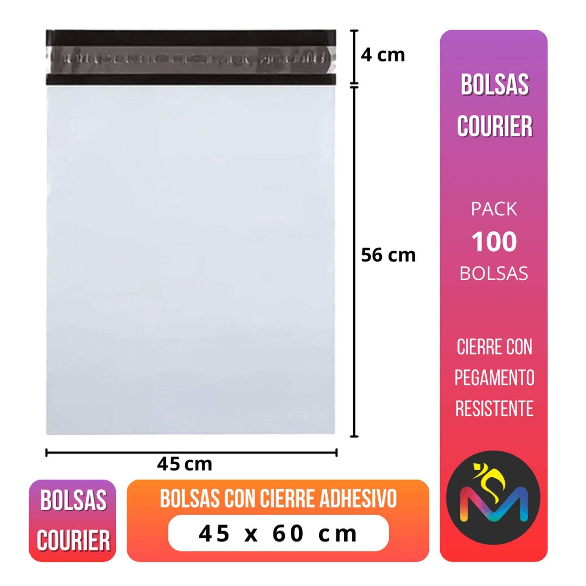 100 Bolsas de Envío Courier 45x60 cm Resistentes-5