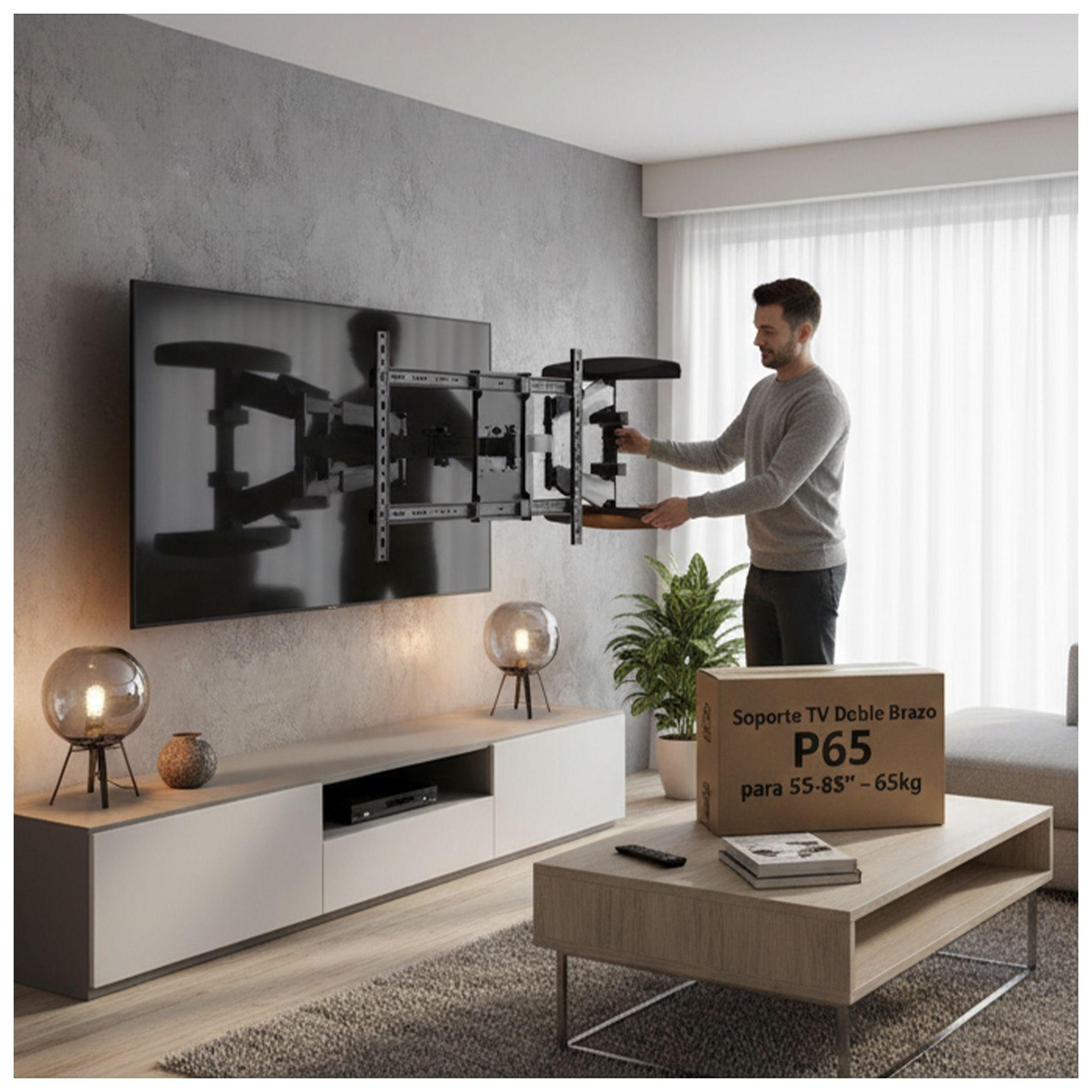 Brazo Doble Reforzado P65 para TV 55-85 Pulgadas-2