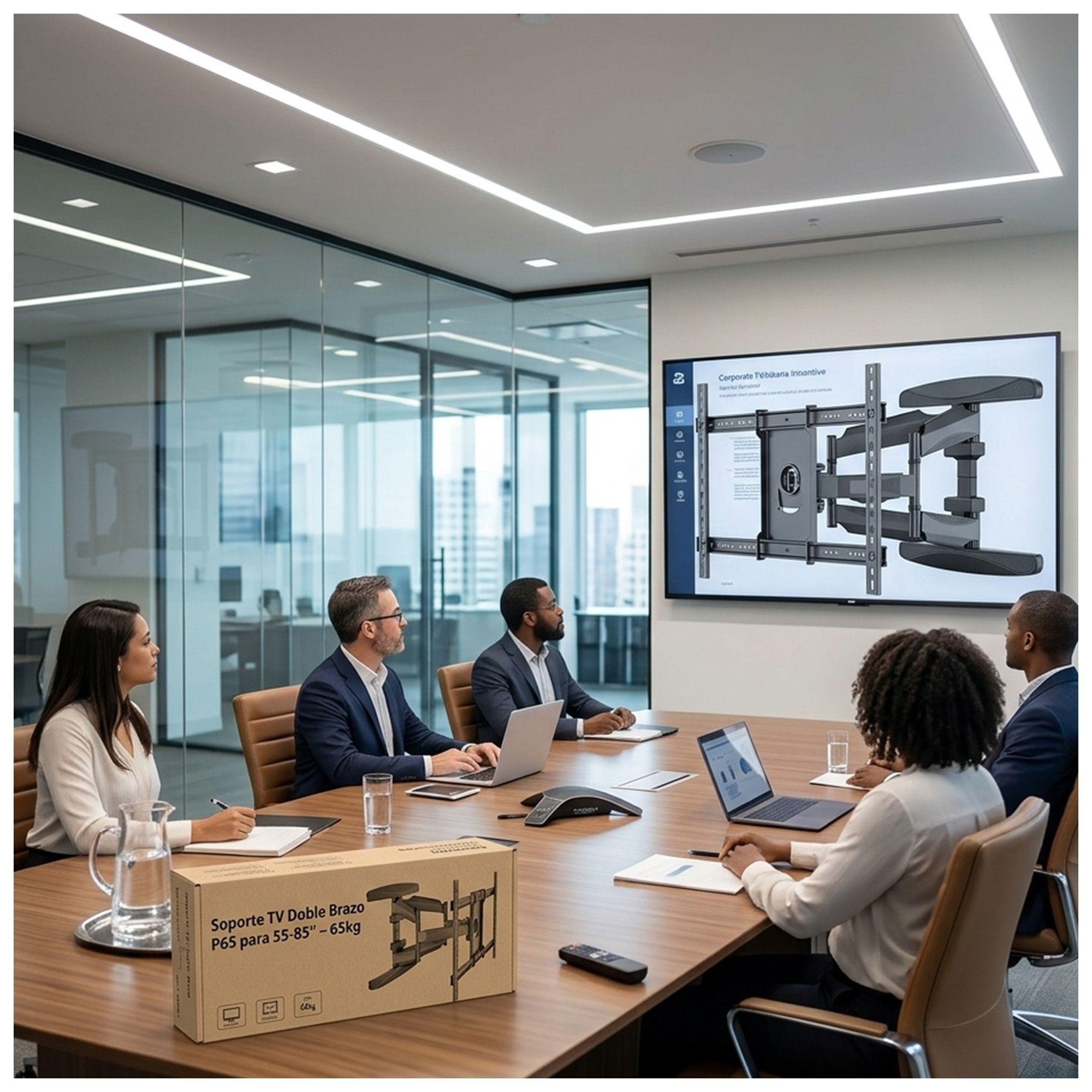 Brazo Doble Reforzado P65 para TV 55-85 Pulgadas-3