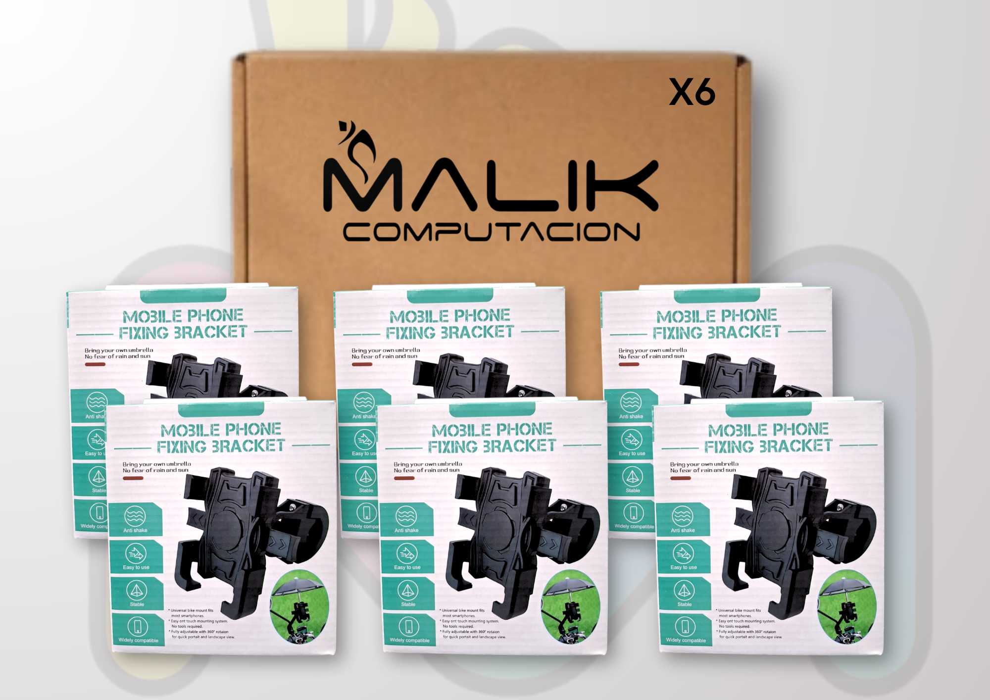 SOPORTE CELULAR PARA MOTO CON PROTECCION N33 PACK 6-2