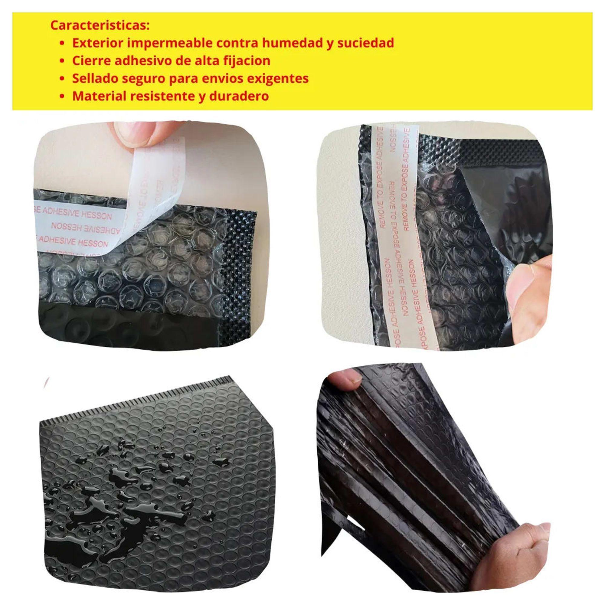 100 Sobres Acolchados Negros 11x17 cm - 135g-6