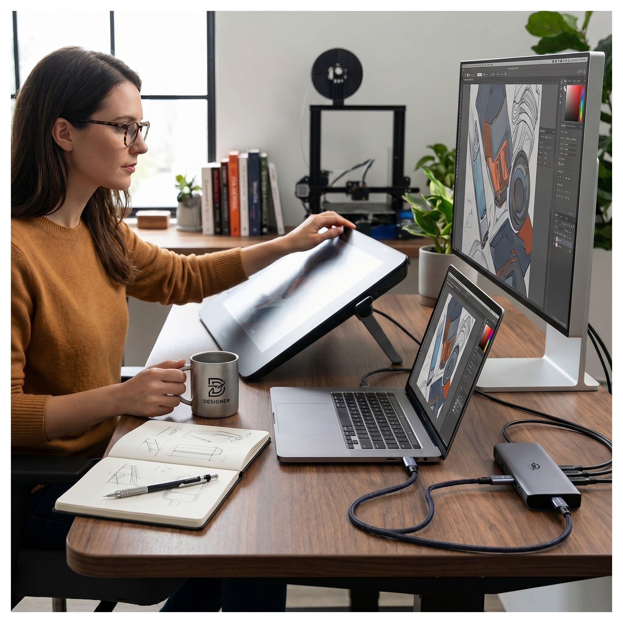 Cable USB-C 240W 8K 40Gbps 1.5m Carga Rápida para Dispositivos-2