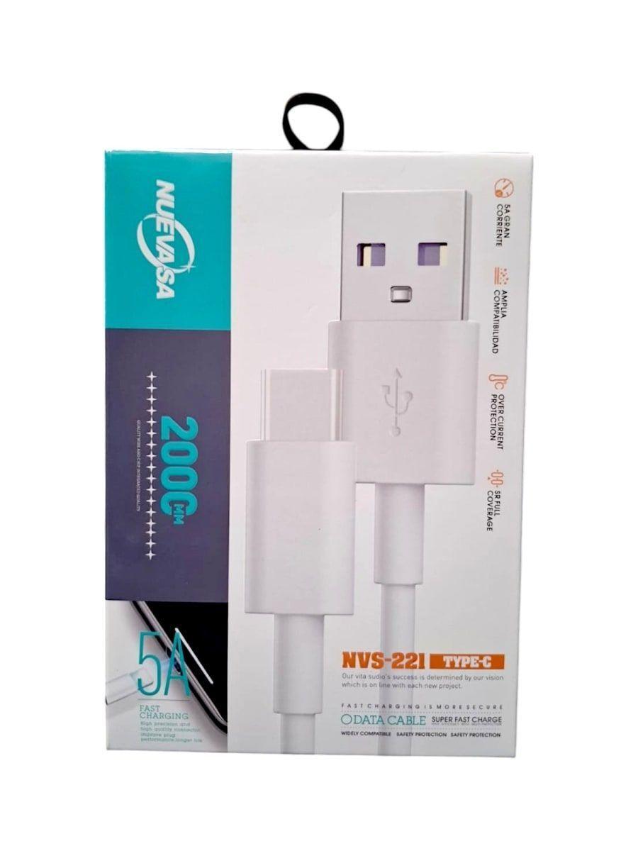 CABLE TYPE C A USB NVS 221 5A 2MT Pack 1-1