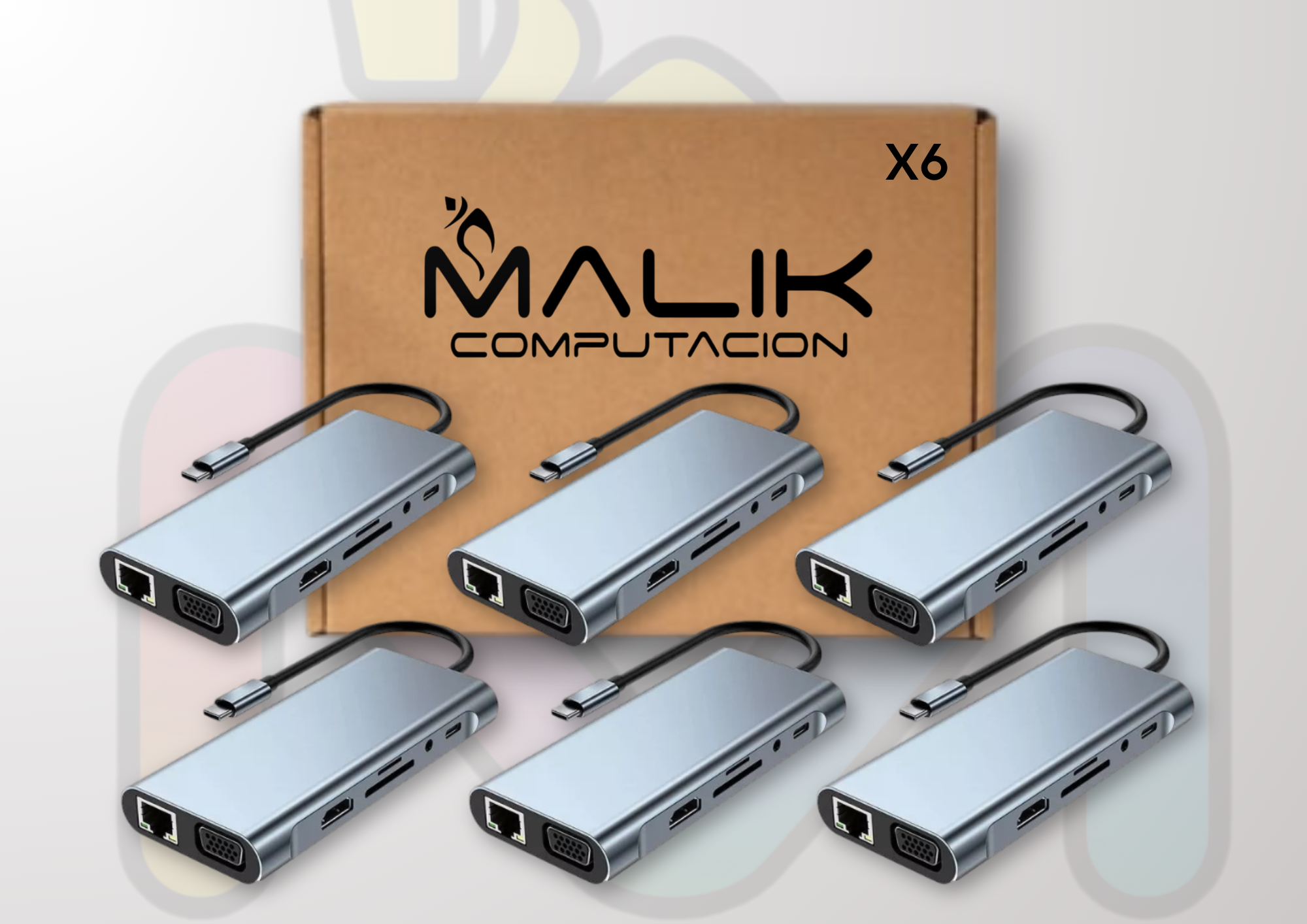 Adaptador MultiFunción Portátil 11 en 1 Docking station USB-C 9591A Pack 6-2