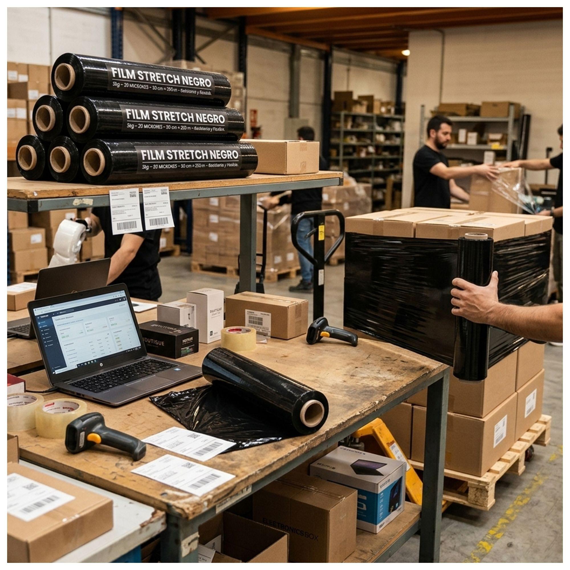 Alusa Film Stretch Negro 3kg - Rollo 50cm x 350m-2