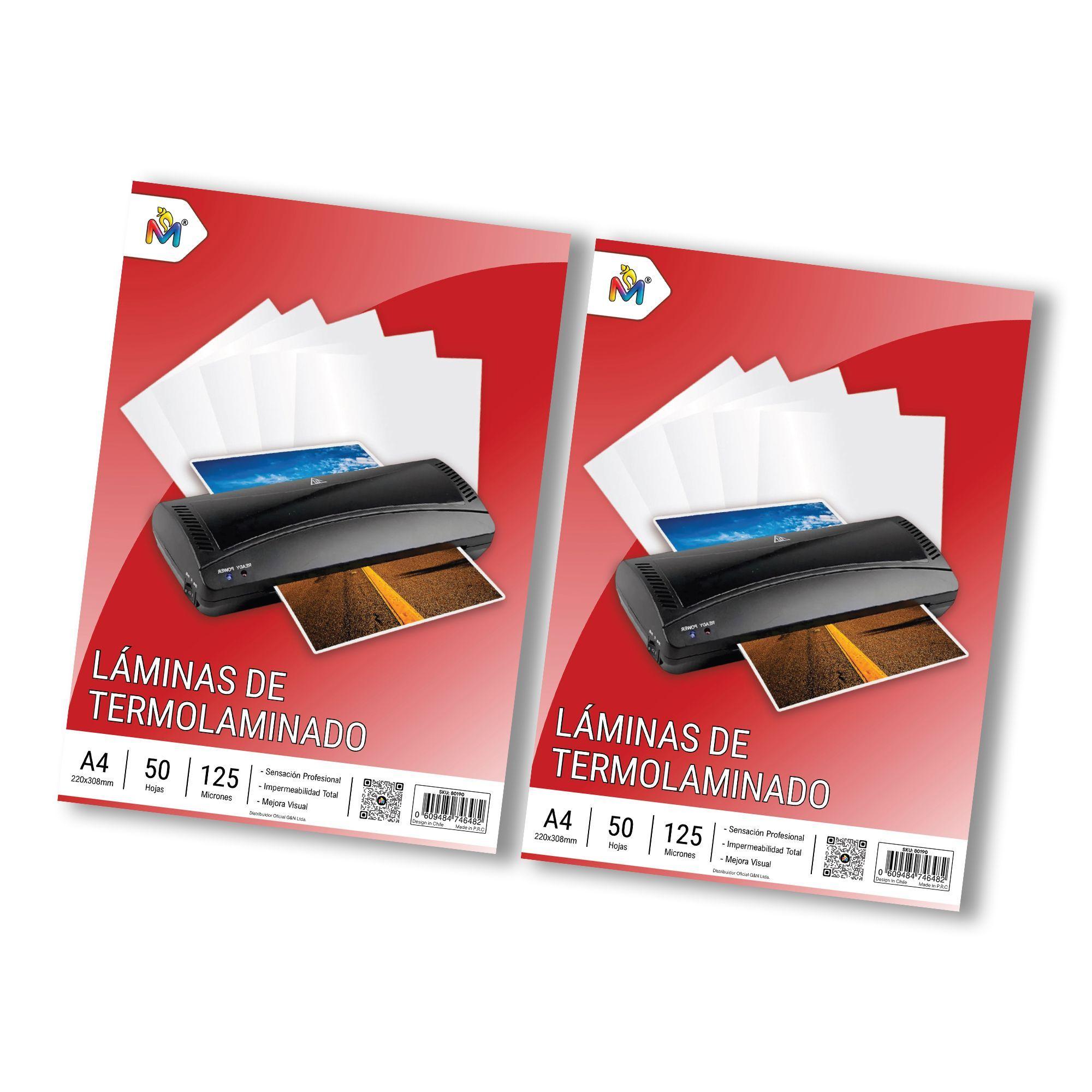2 Unidades Láminas Plastificar A4 - 100 Hojas Calidad Oficina-4