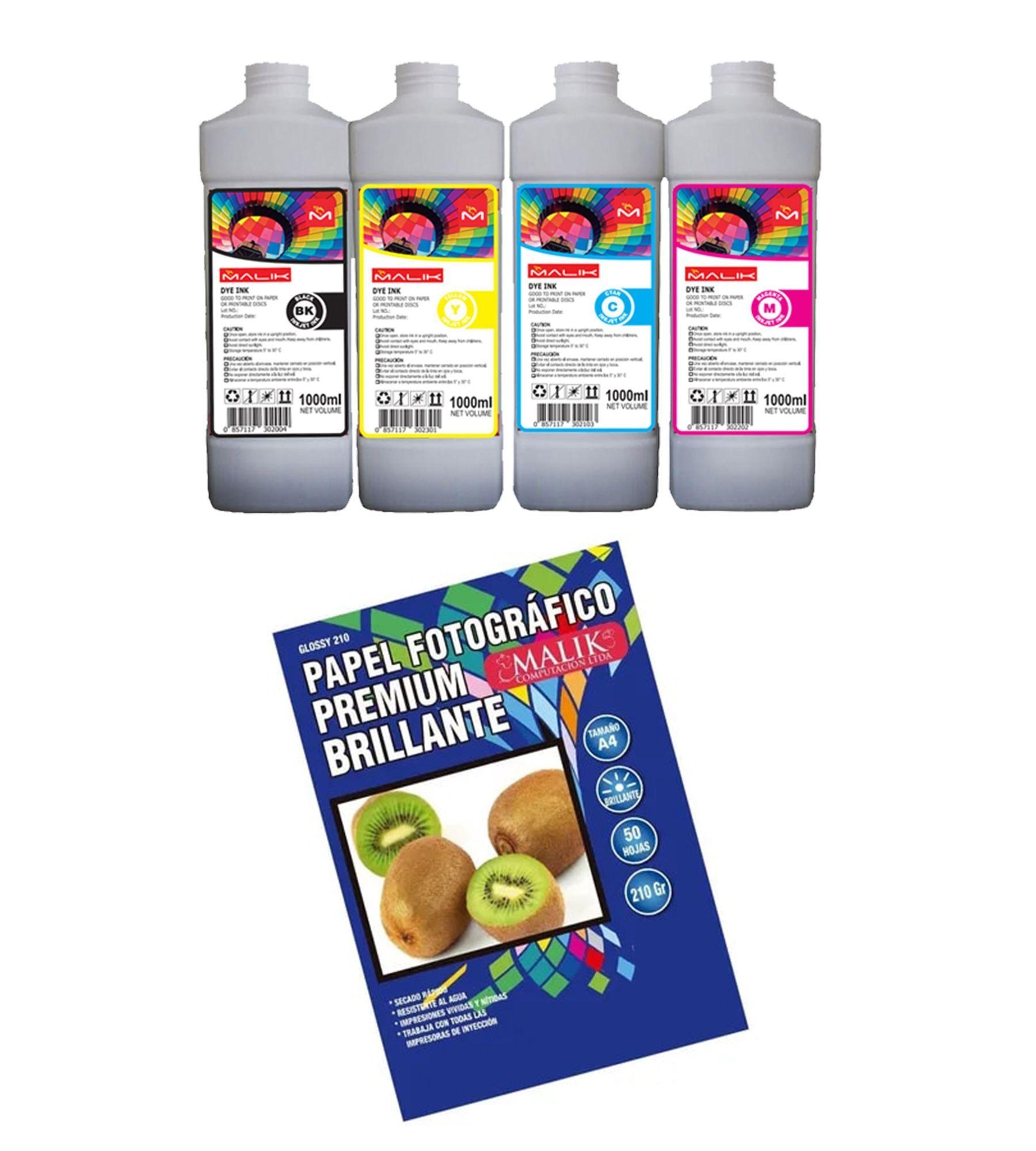 Papel Glossy 210gm 50 hojas + 4 Litros para Hp ST 790-0