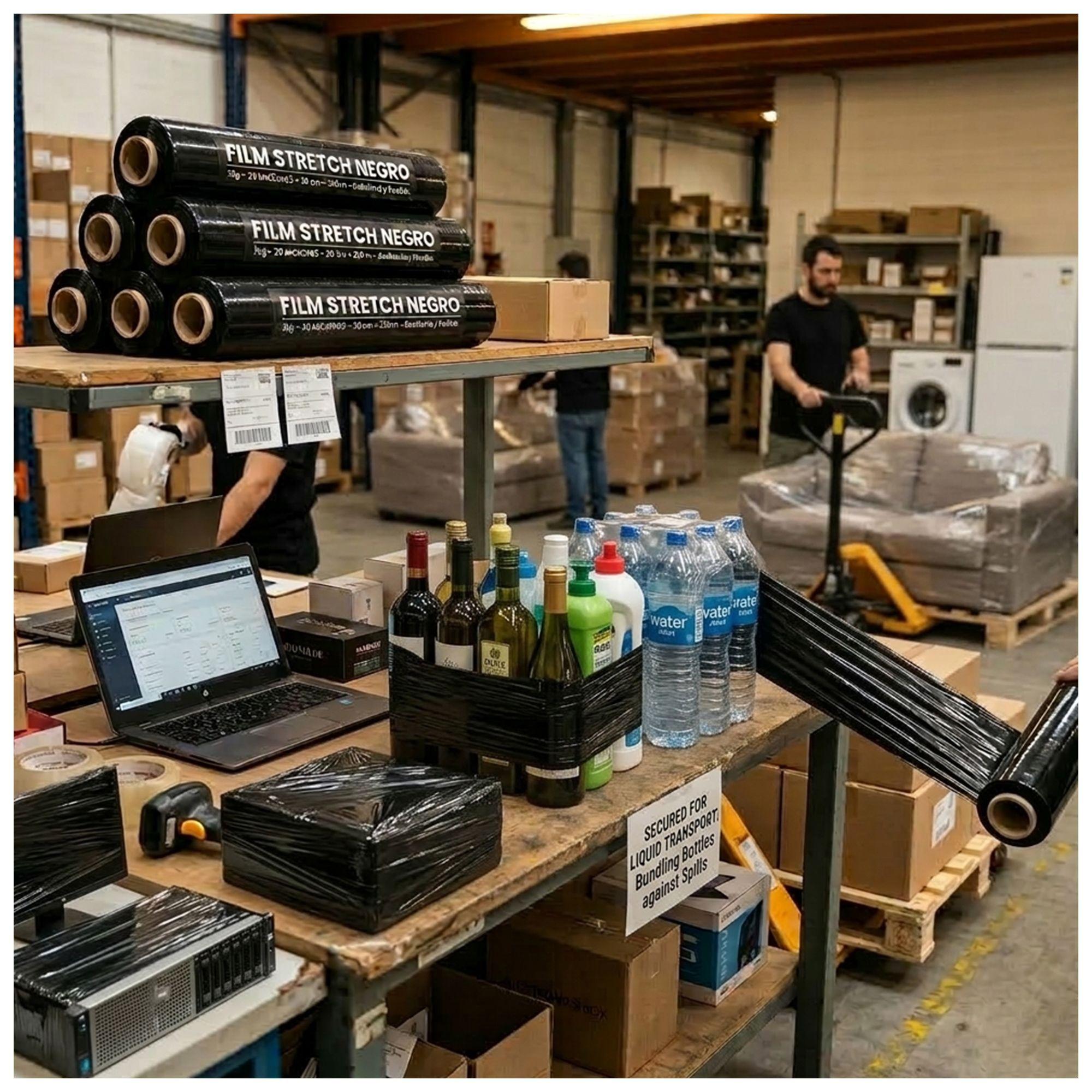 Film Stretch Negro 50cm x 350m - Rollo 3kg 20 Mic-2