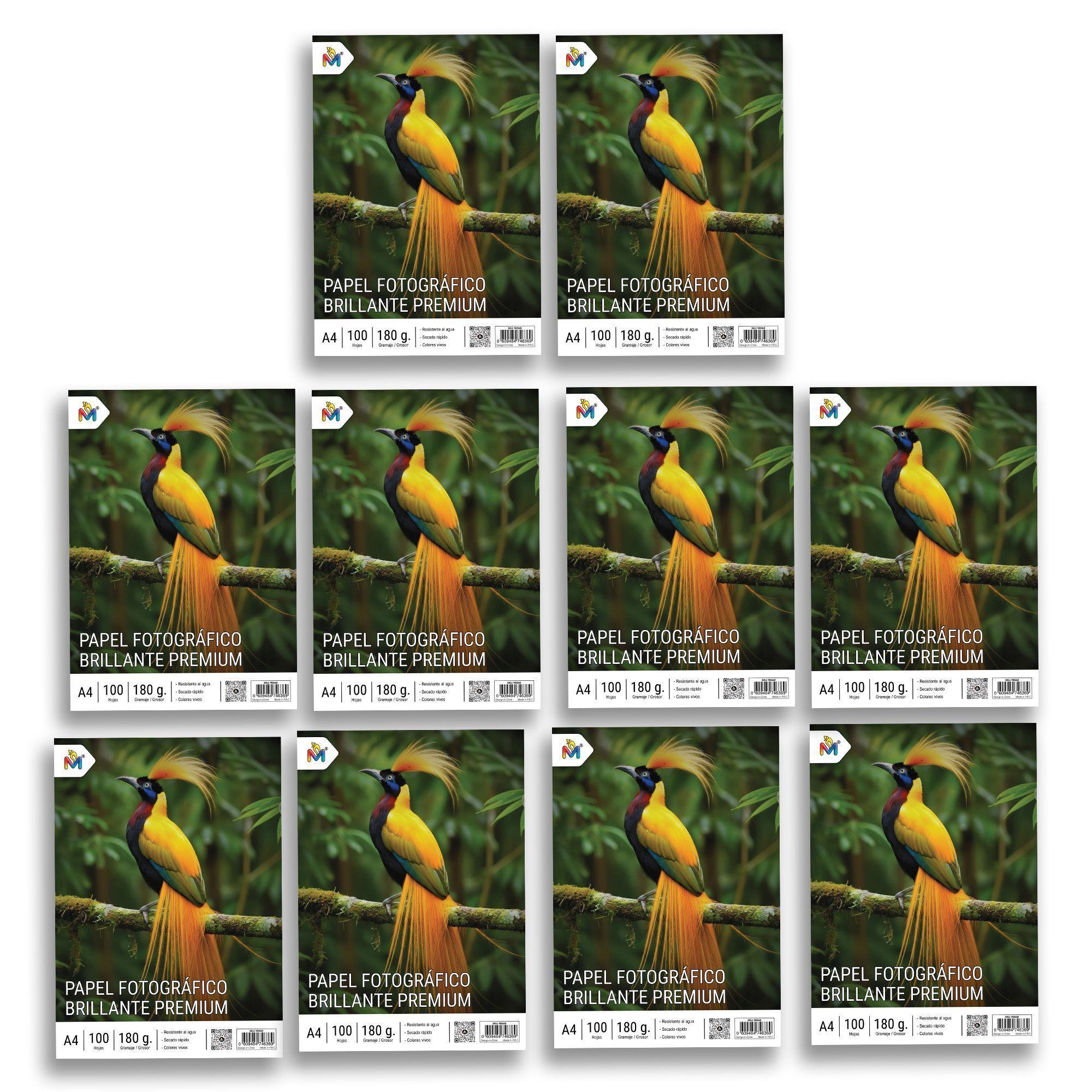Mayorista: 10 Papel Fotográfico A4 180g Glossy Inkjet-3