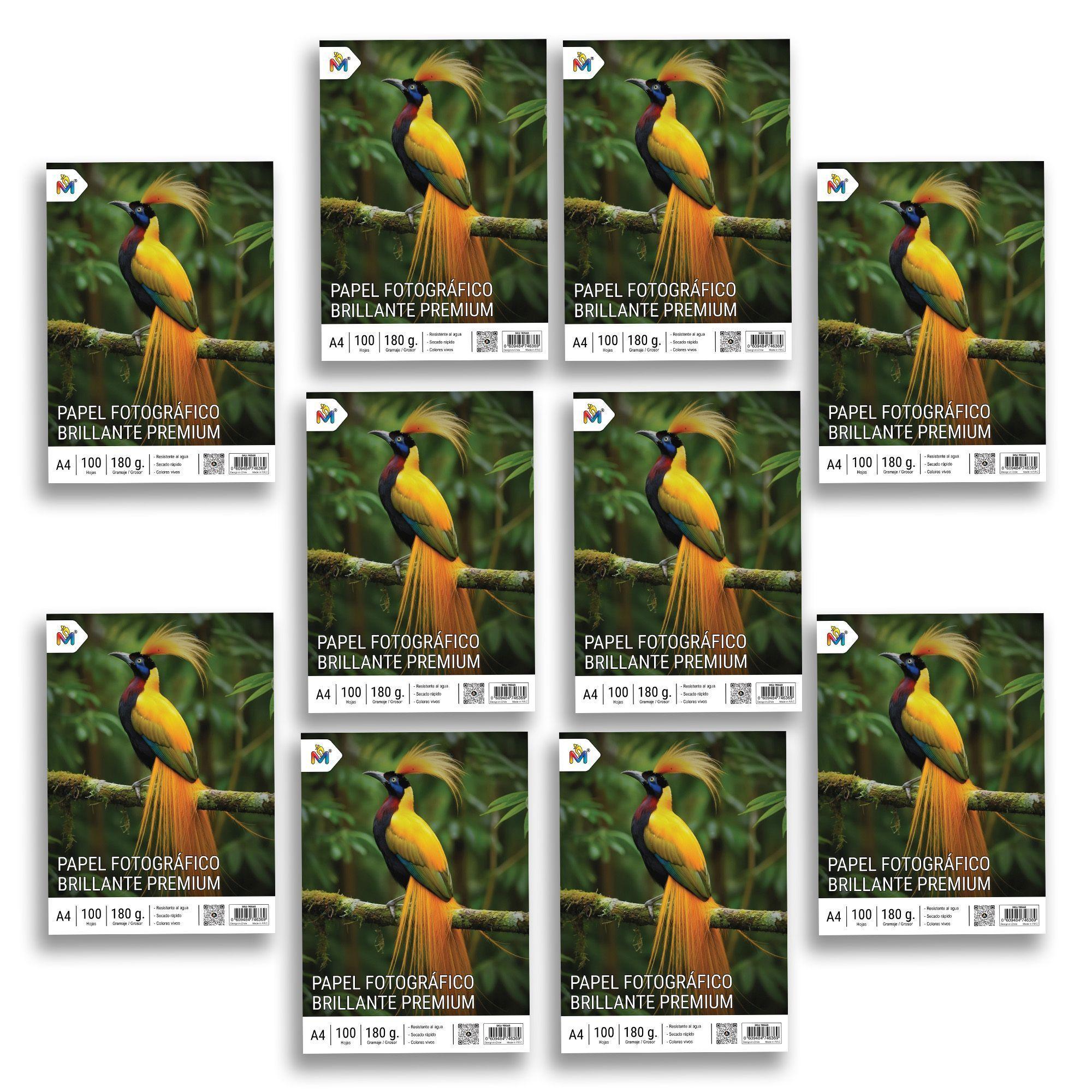 Mayorista: 10 Papel Fotográfico A4 180g Glossy Inkjet-4