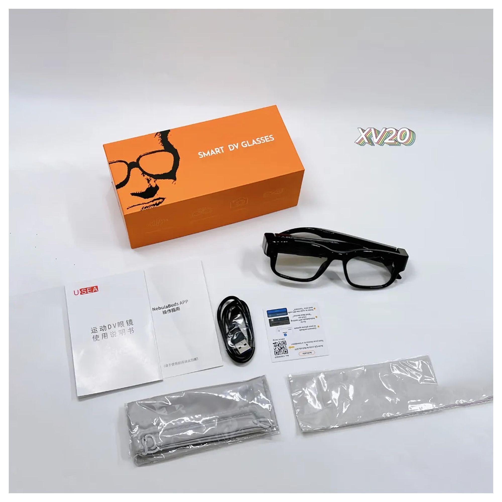 Gafas Tecnológicas XV20 - Cámara IA, Video HD, Color Negro-6