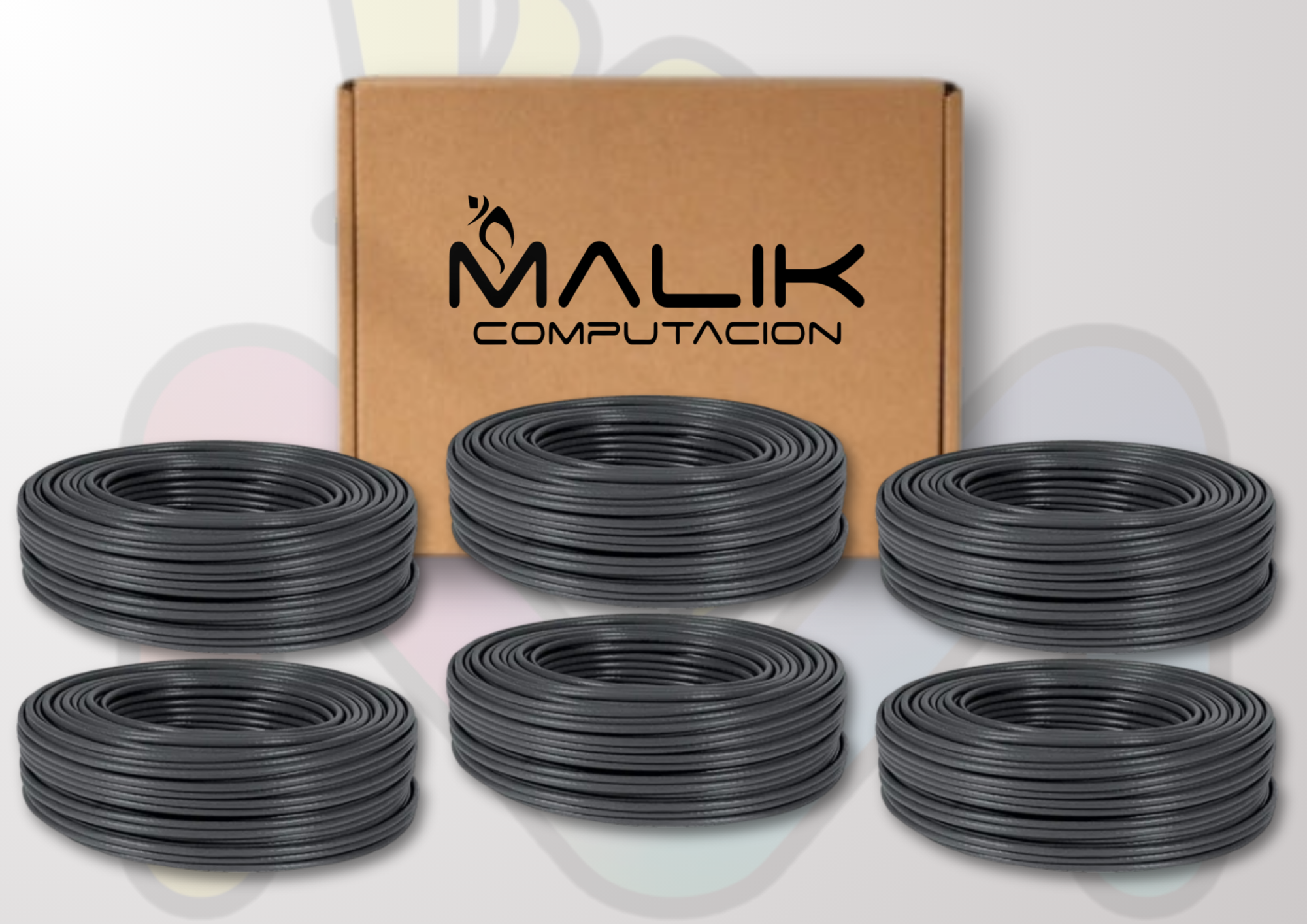 Cable de red UTP Cat 5 Resistente y Duradero Exterior 100mt Pack 6-2