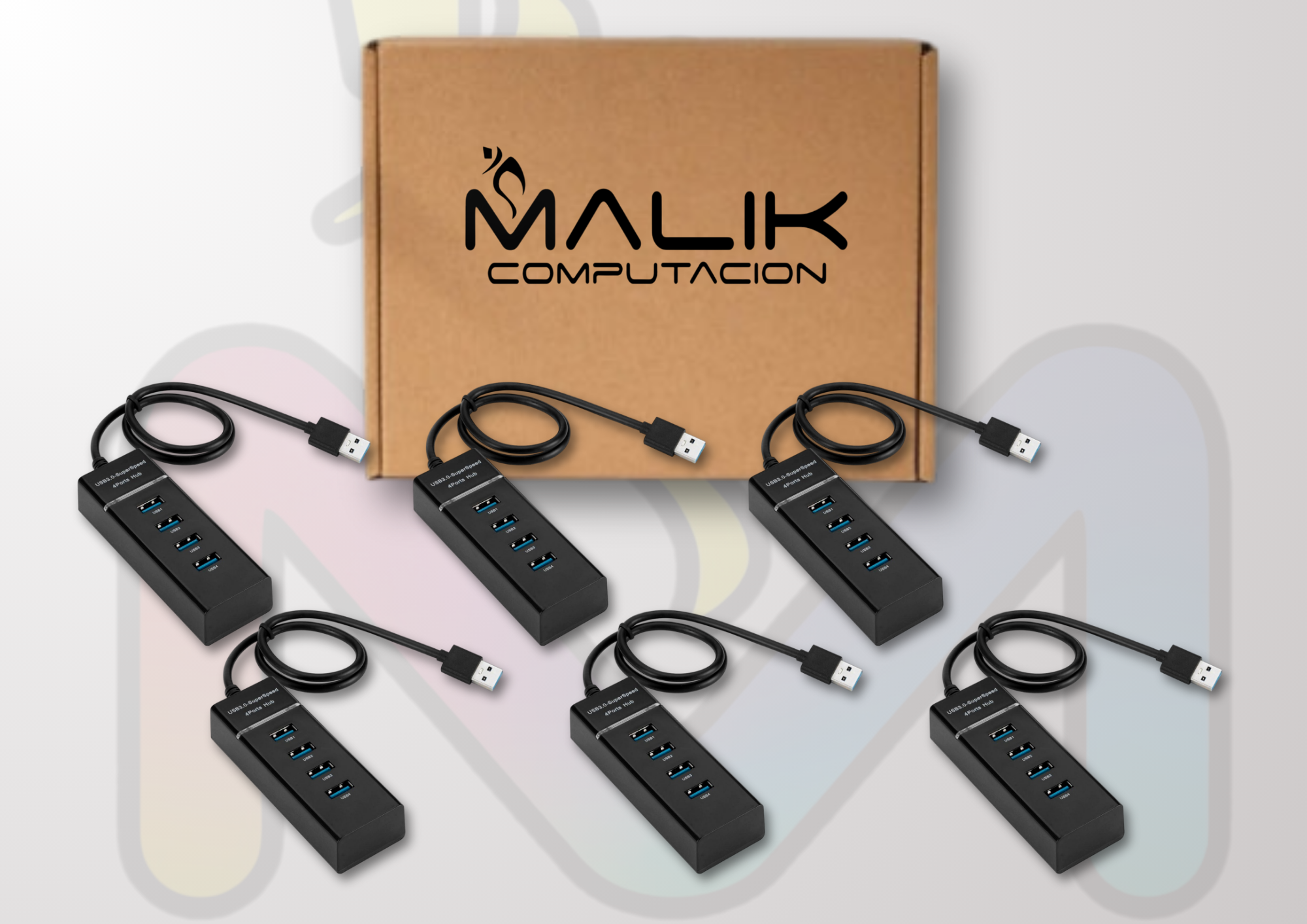 Hub USB 3.0 con 4 Puerto de Alta Velocidad Pack 6-2