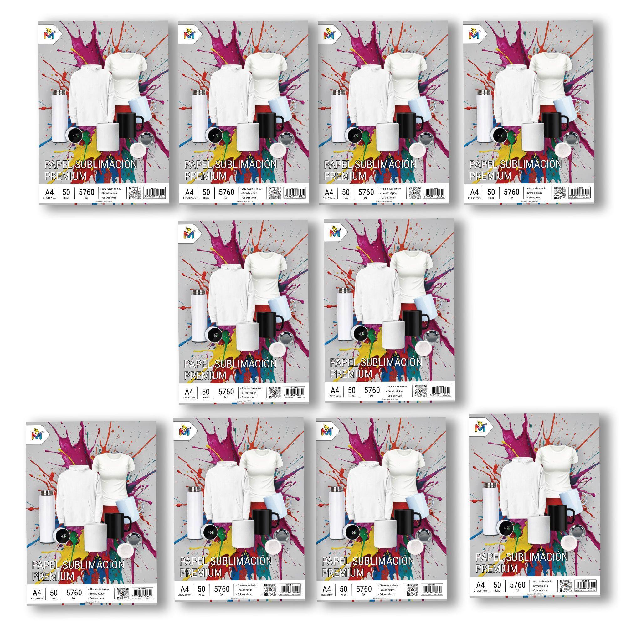 500 Hojas Papel Sublimación A4 - Secado Rápido Mayorista-3