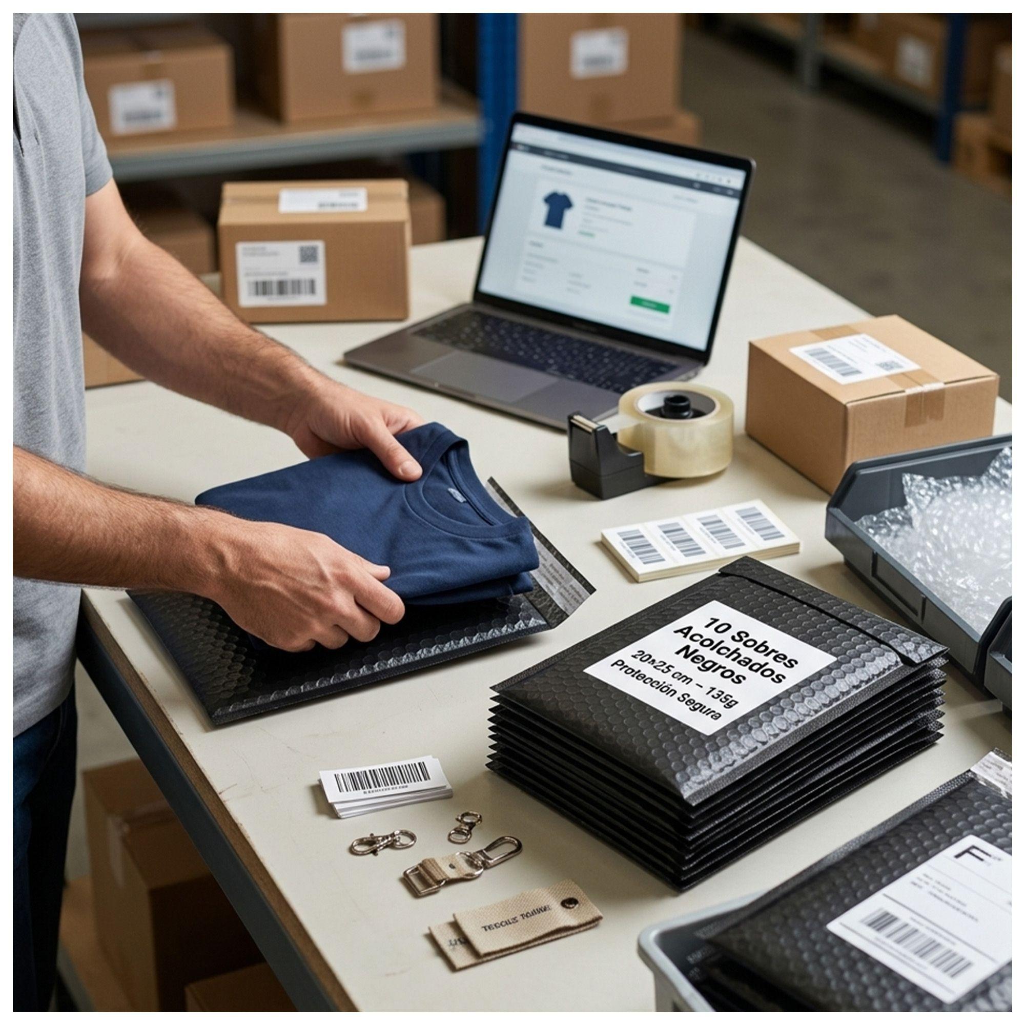 100 Bubble Bags Negros 15x24 cm Envío Seguro-2