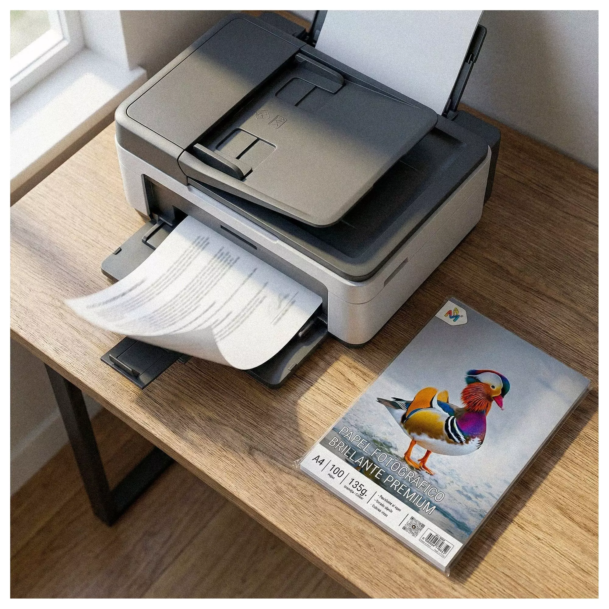 Pack Ahorro 5 Papel Fotográfico A4 135g Glossy Inkjet - 500 Hojas Brillantes -1