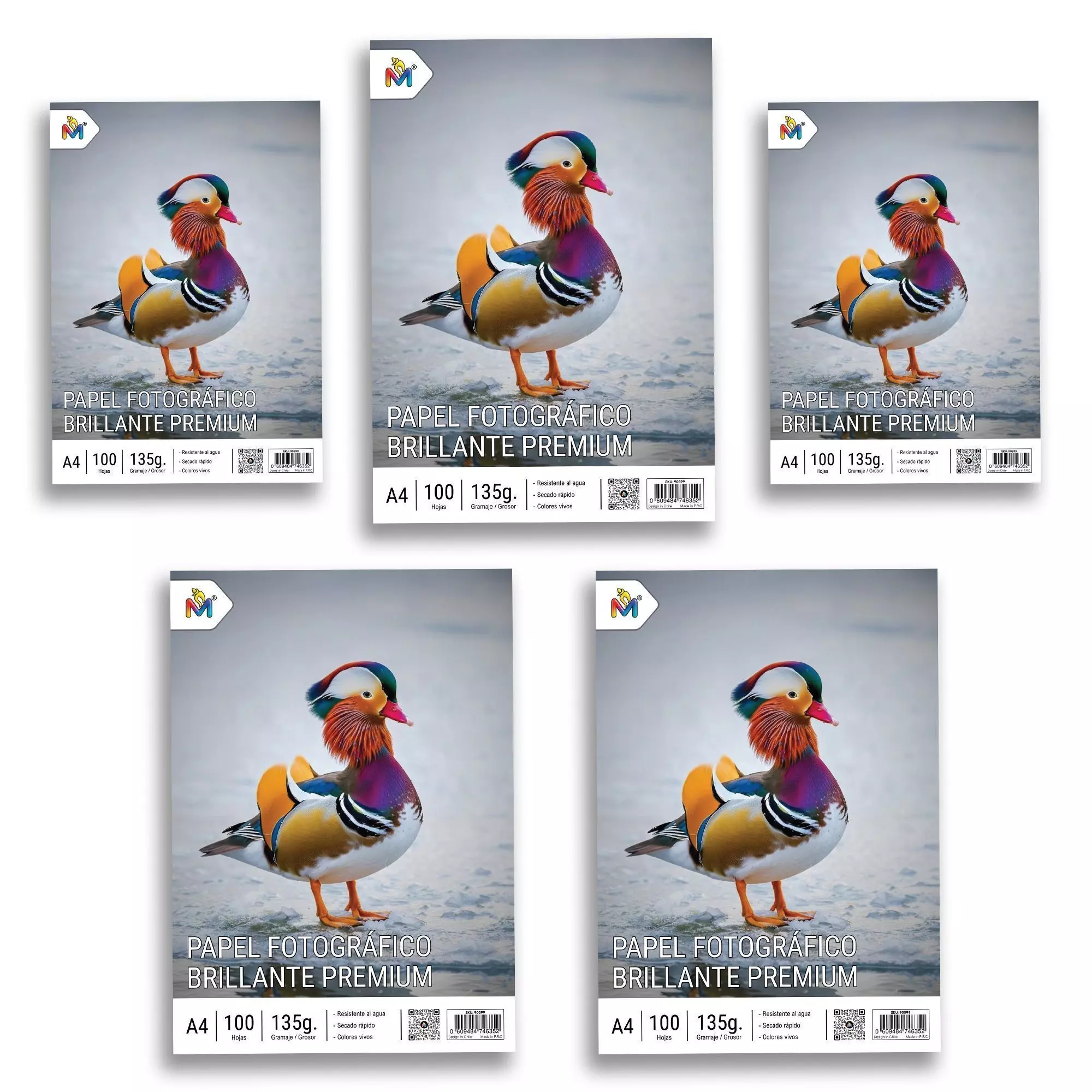 Pack Ahorro 5 Papel Fotográfico A4 135g Glossy Inkjet - 500 Hojas Brillantes -4