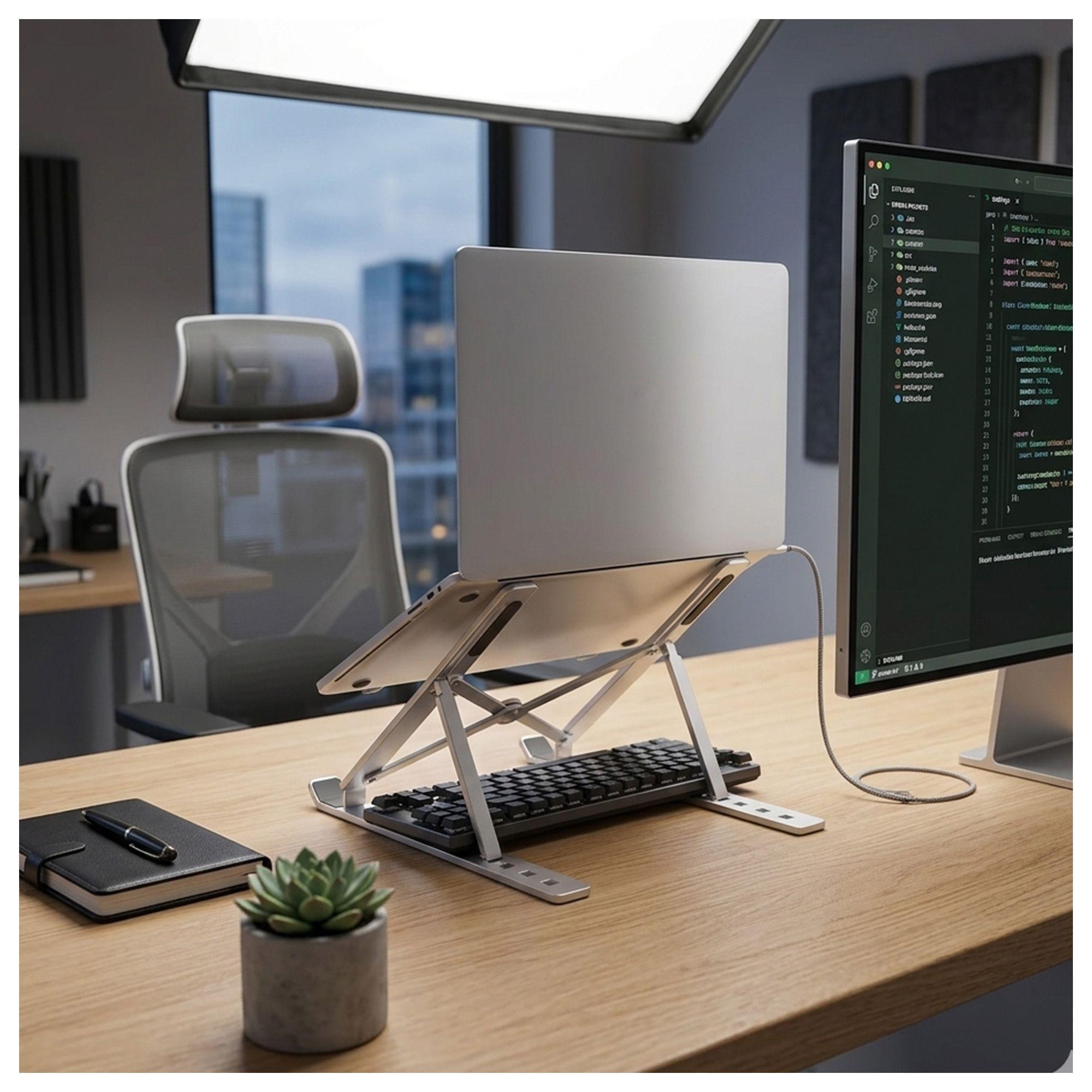 Soporte Notebook P1 Elevador Ergonómico Escritorio-2