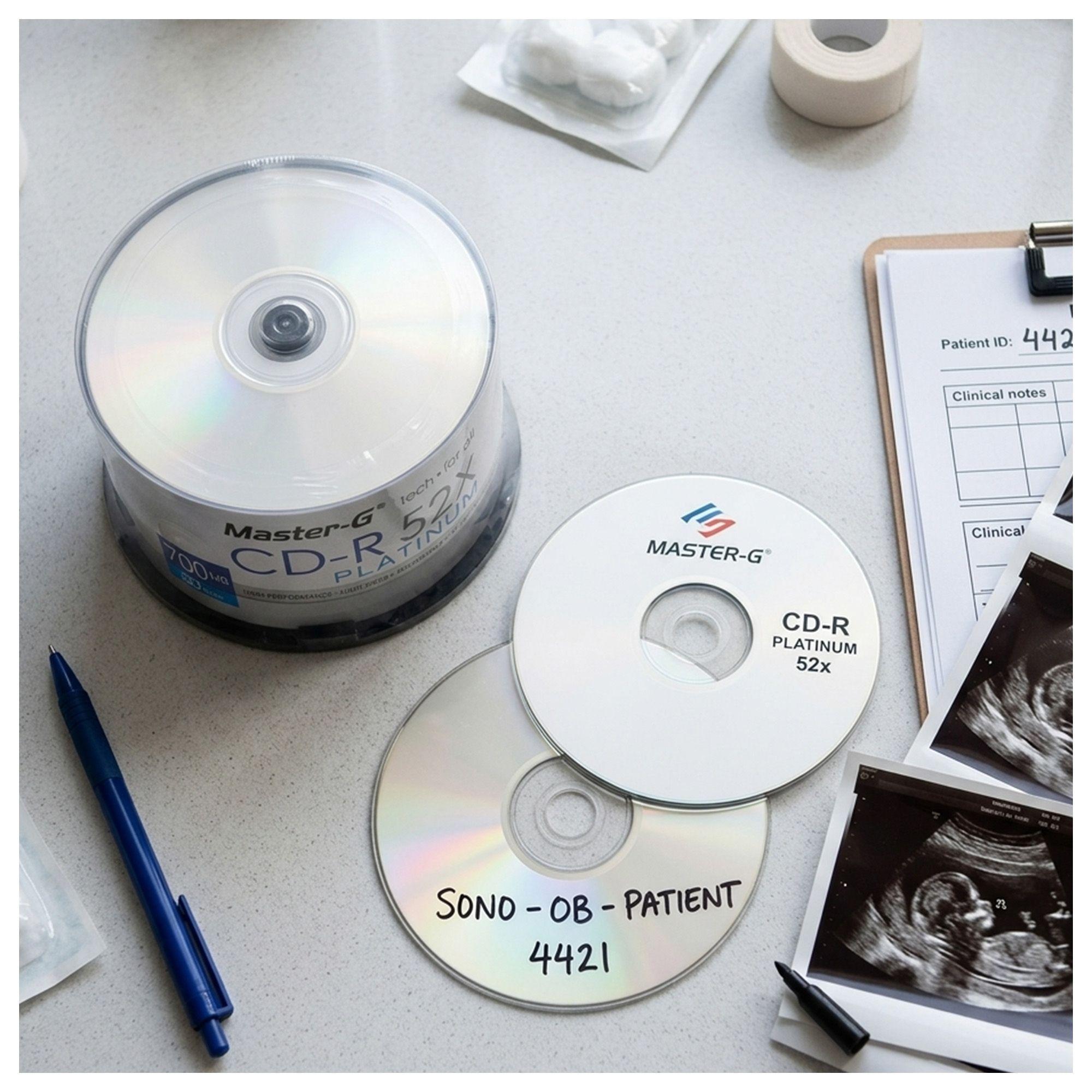 Pack 50 Discos Cd-r Master G De 52x Con Logo 700 Mb Original-6