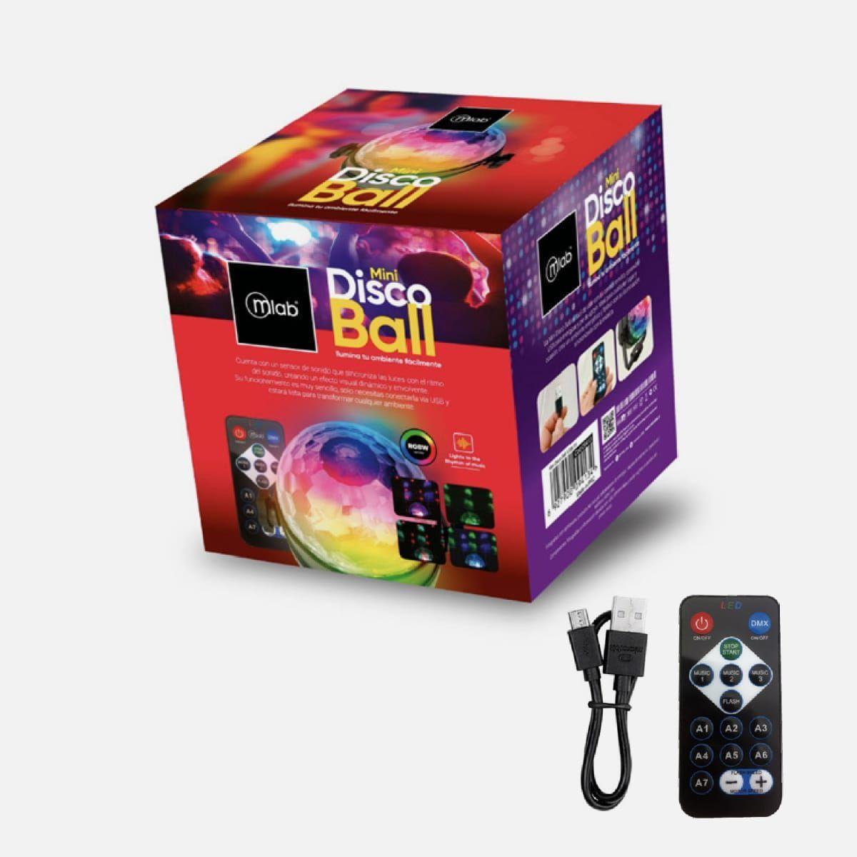 MINI DISCO BALL RGB MIC MUSIC MLAB-1