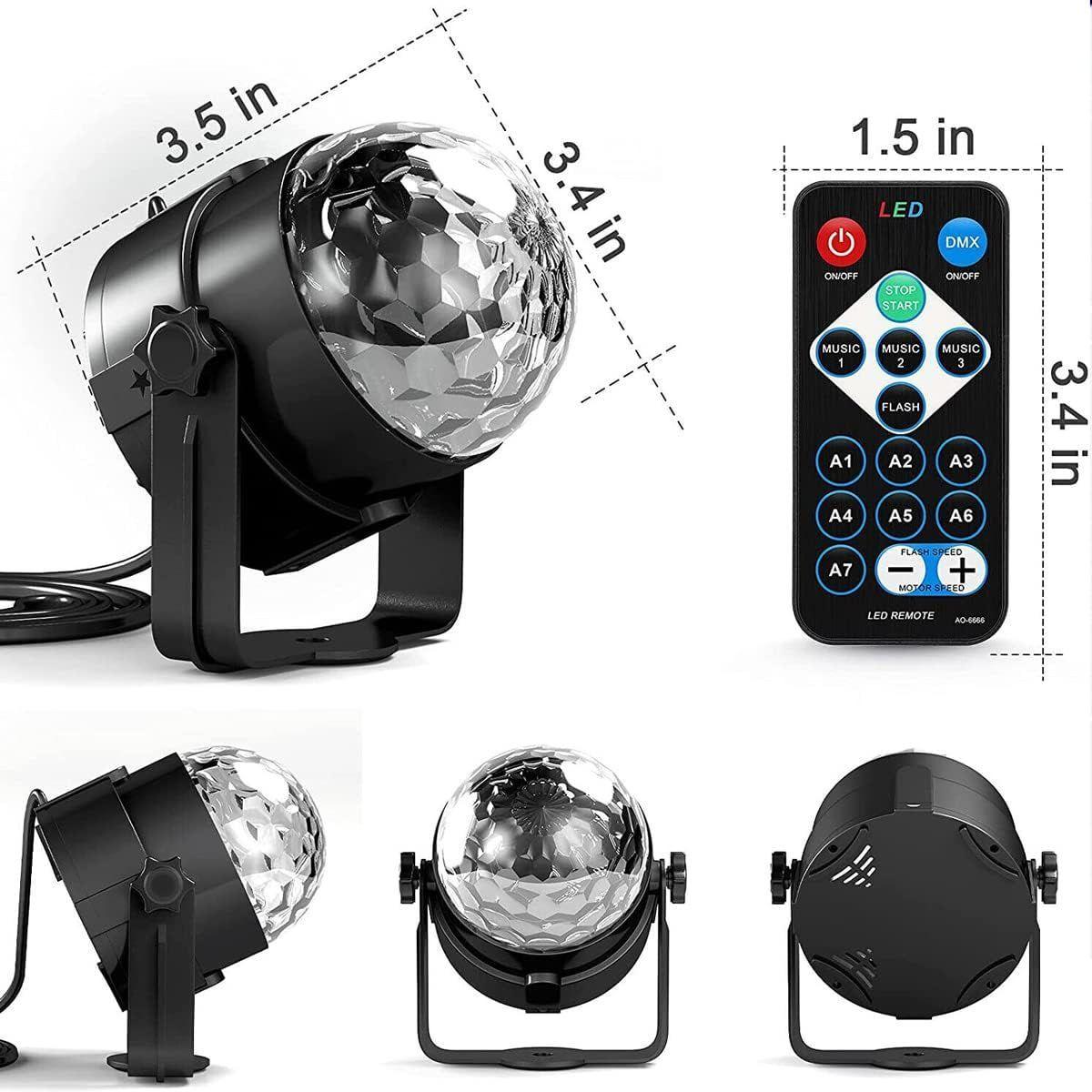MINI DISCO BALL RGB MIC MUSIC MLAB-2