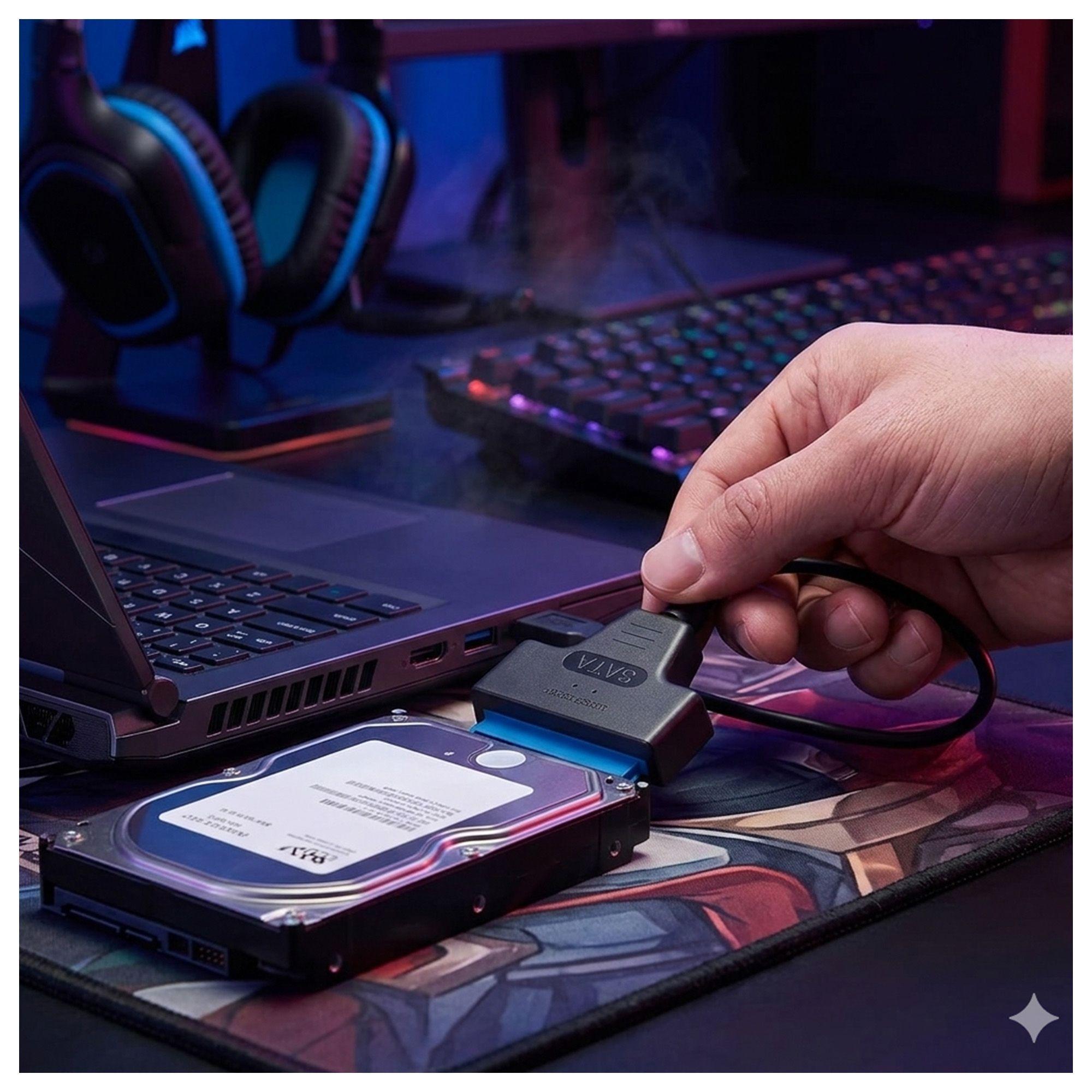 Convertidor SATA a USB 3.0 para Disco Duro Portátil a PC-3
