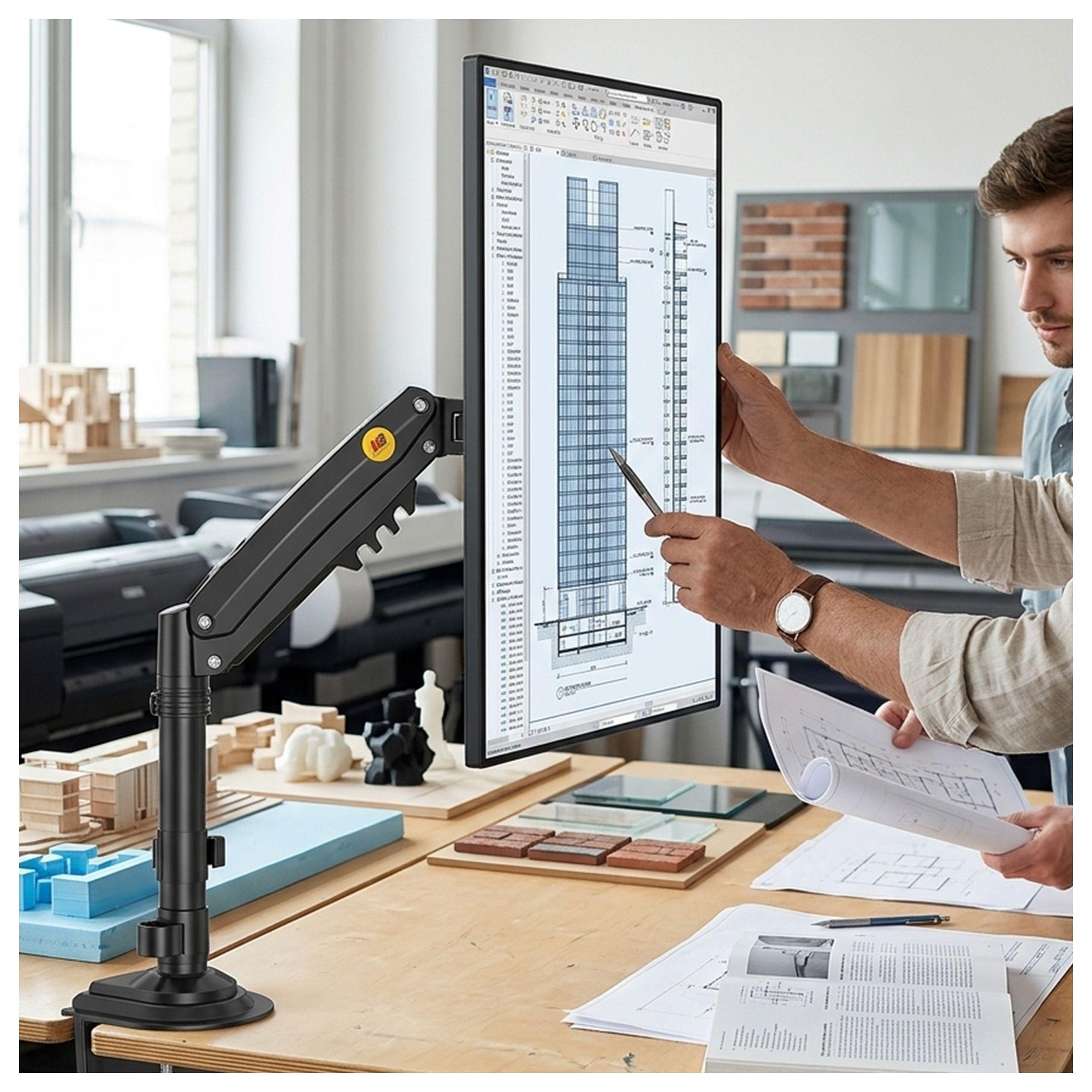 Soporte de Mesa Monitor 17-32" NB-H100 Ergonómico-3